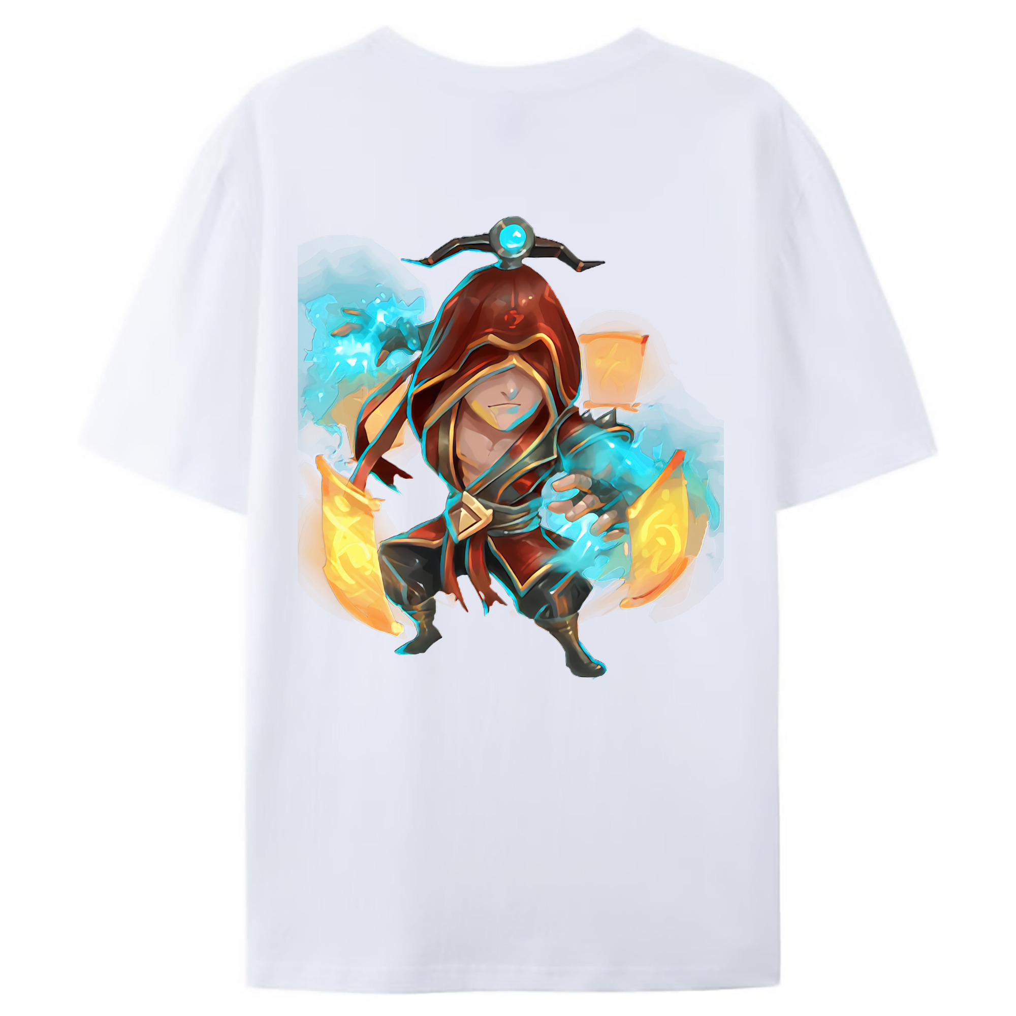 （画像用） リーグ・オブ・レジェンド League of Legends LOL 綿100％ メンズ半袖Tシャツ（バックプリント） 通気性