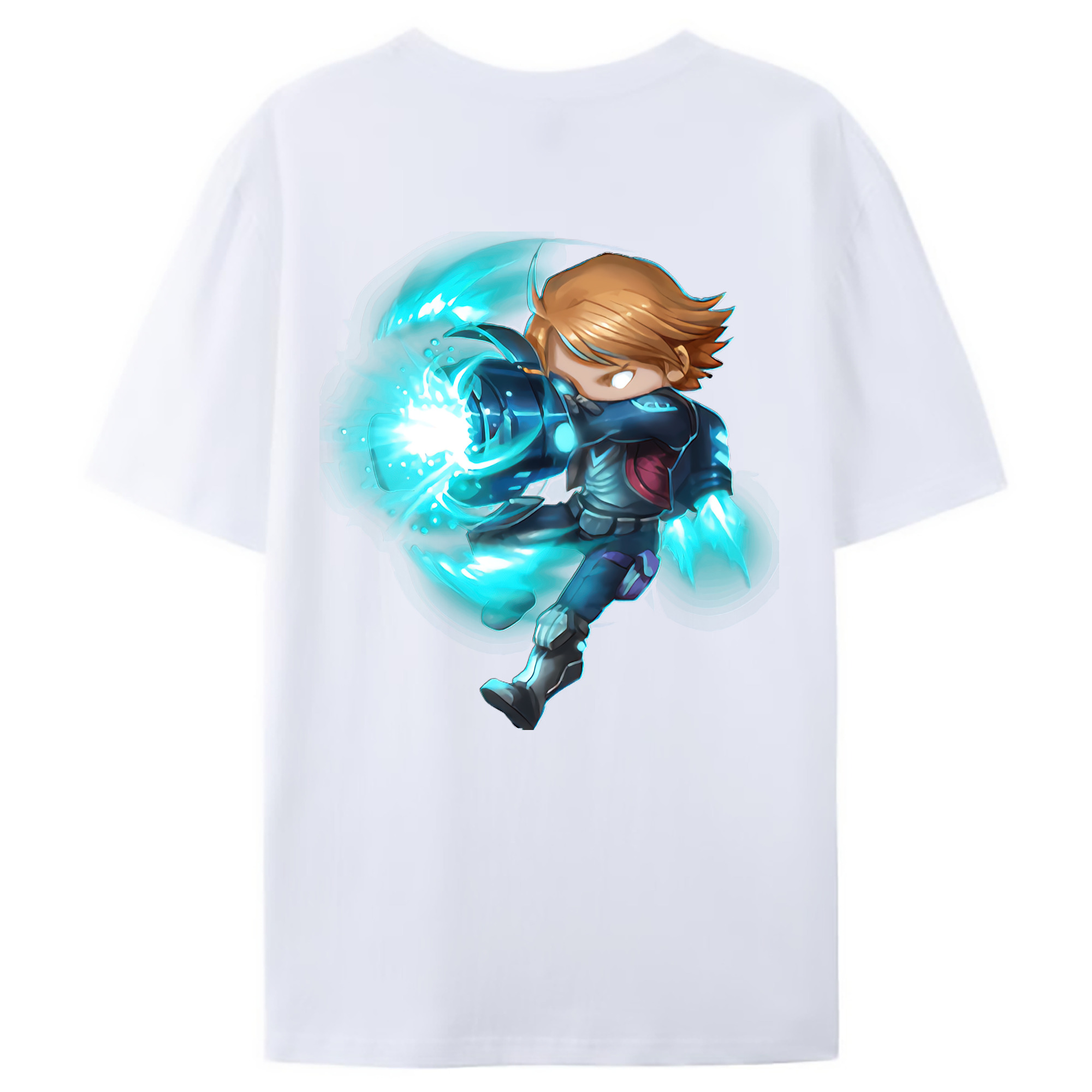 （画像用） リーグ・オブ・レジェンド League of Legends LOL 綿100％ メンズ半袖Tシャツ（バックプリント） 通気性