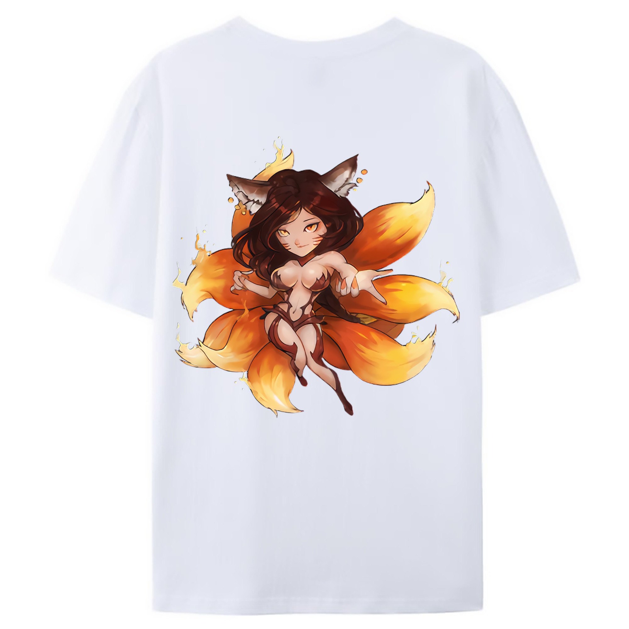 （画像用） リーグ・オブ・レジェンド League of Legends LOL 綿100％ メンズ半袖Tシャツ（バックプリント） 通気性