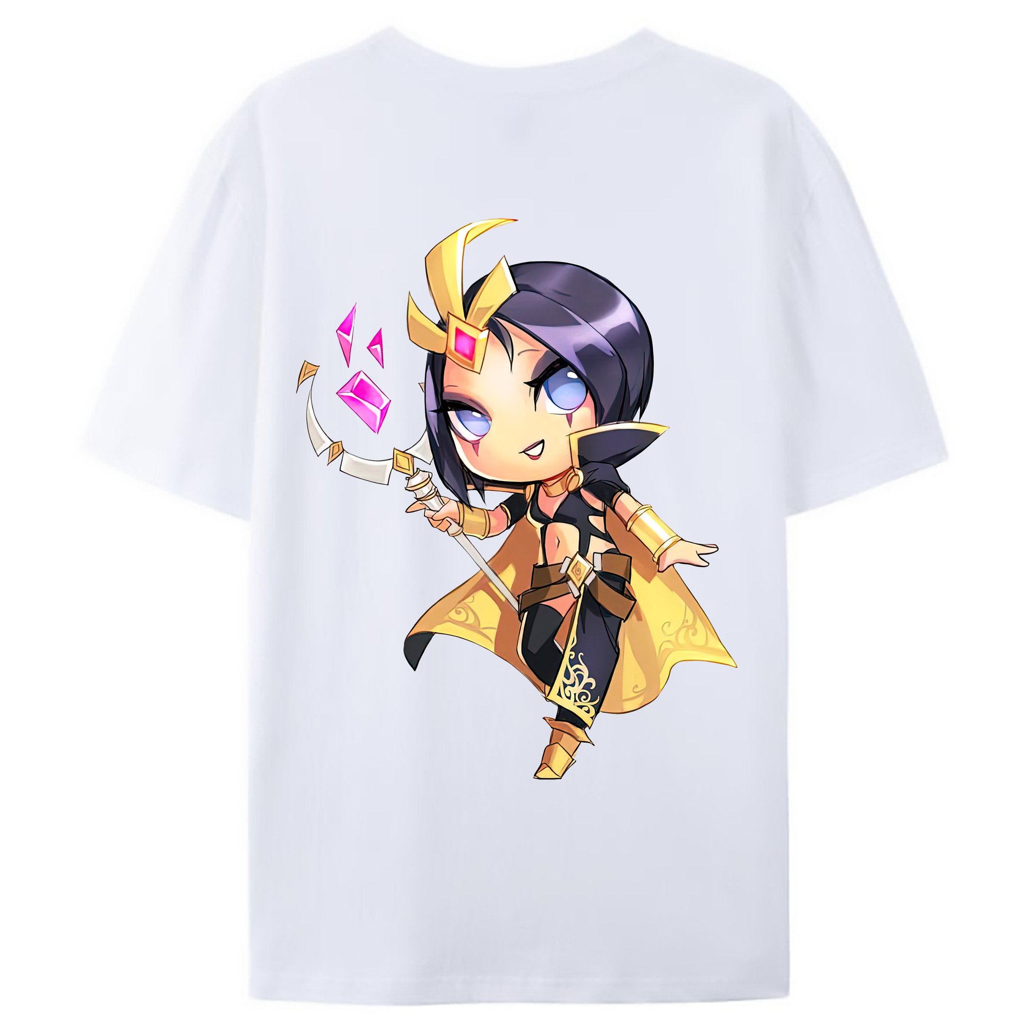 （画像用） リーグ・オブ・レジェンド League of Legends LOL 綿100％ メンズ半袖Tシャツ（バックプリント） 通気性