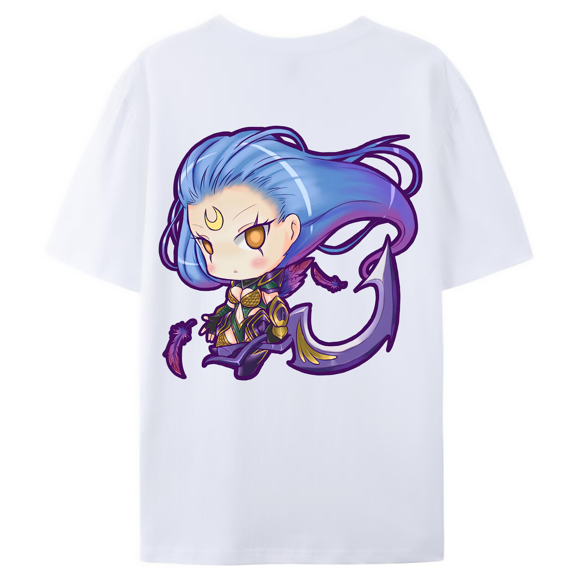 （画像用） リーグ・オブ・レジェンド League of Legends LOL 綿100％ メンズ半袖Tシャツ（バックプリント） 通気性