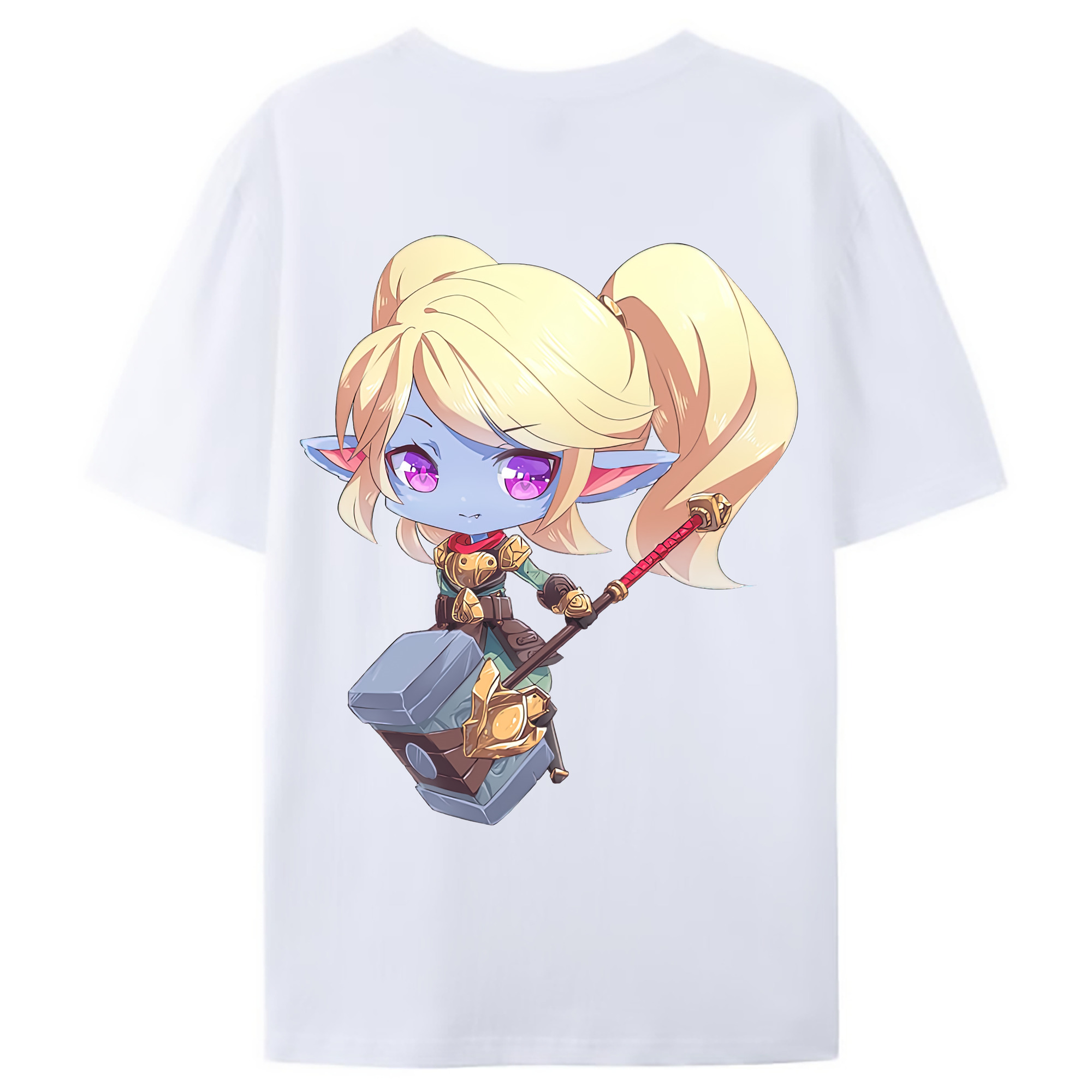 （画像用） リーグ・オブ・レジェンド League of Legends LOL 綿100％ メンズ半袖Tシャツ（バックプリント） 通気性