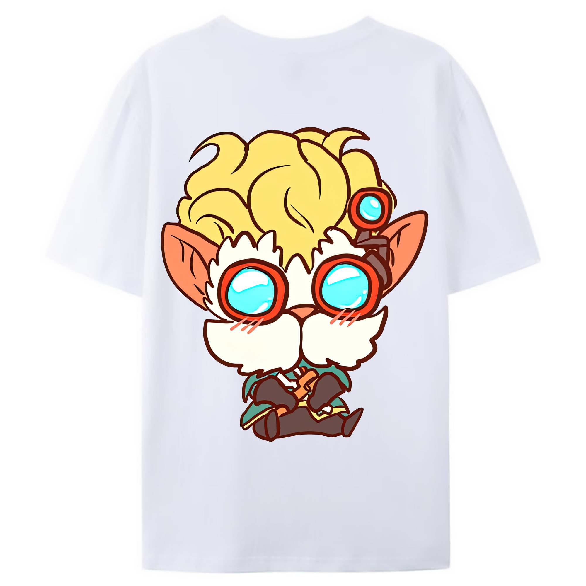 （画像用） リーグ・オブ・レジェンド League of Legends LOL 綿100％ メンズ半袖Tシャツ（バックプリント） 通気性
