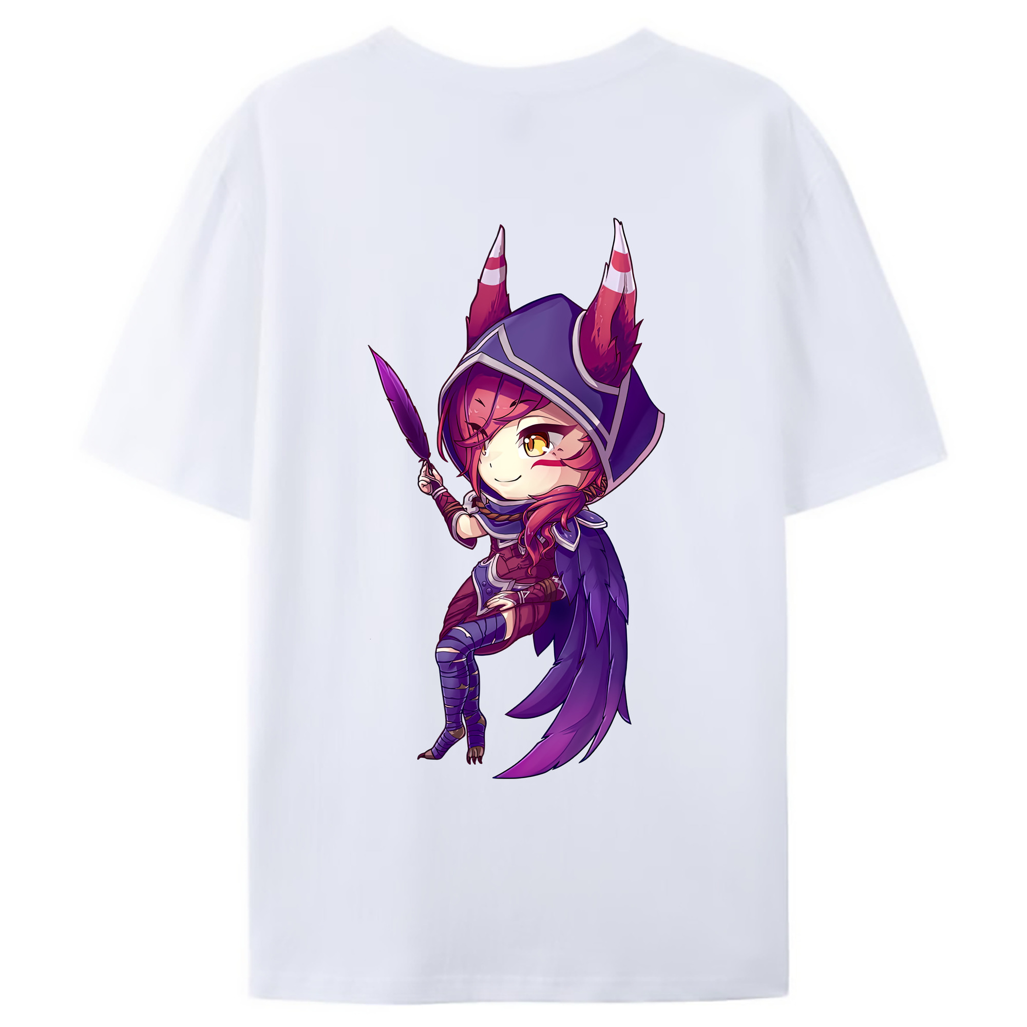 （画像用） リーグ・オブ・レジェンド League of Legends LOL 綿100％ メンズ半袖Tシャツ（バックプリント） 通気性