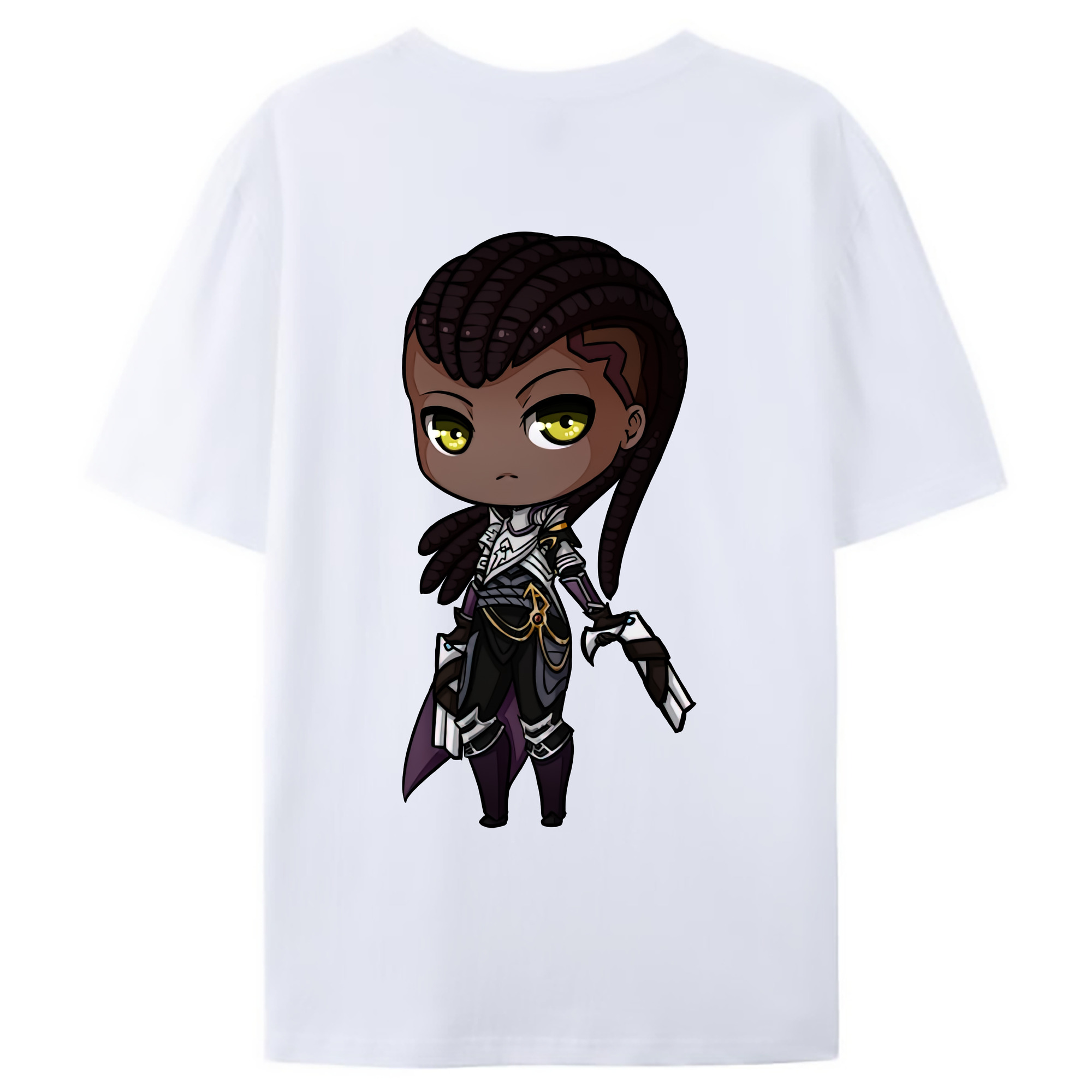 （画像用） リーグ・オブ・レジェンド League of Legends LOL 綿100％ メンズ半袖Tシャツ（バックプリント） 通気性