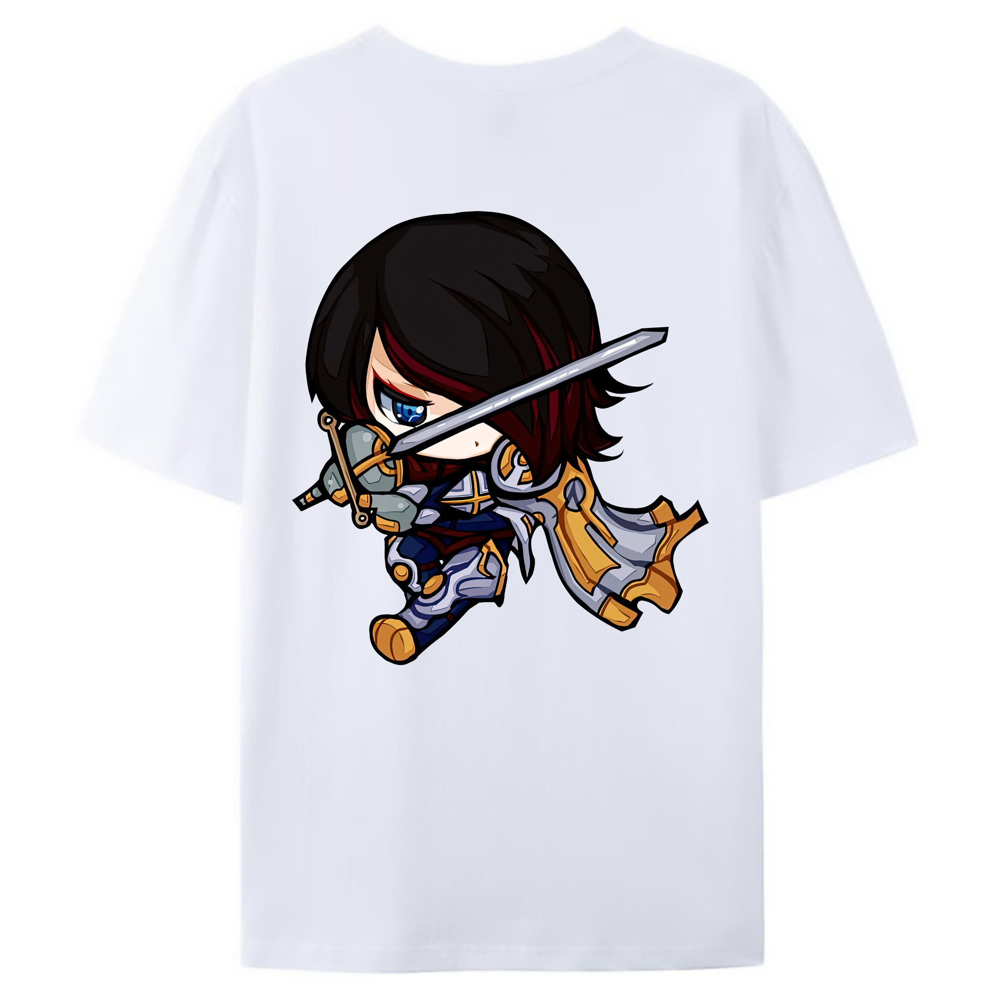 （画像用） リーグ・オブ・レジェンド League of Legends LOL 綿100％ メンズ半袖Tシャツ（バックプリント） 通気性