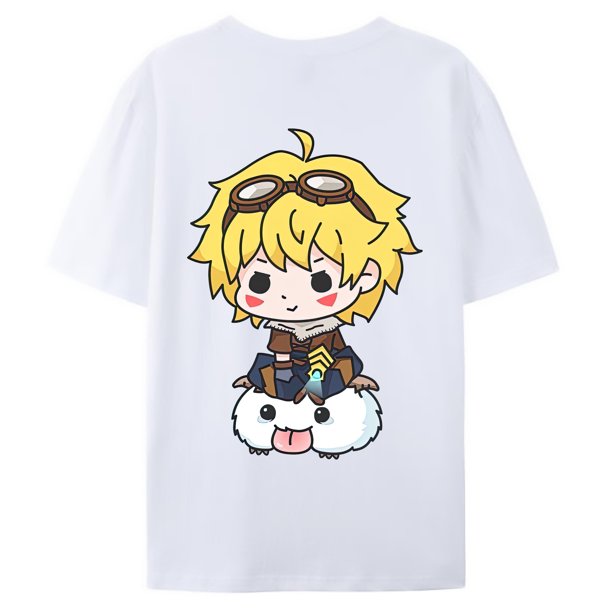 （画像用） リーグ・オブ・レジェンド League of Legends LOL 綿100％ メンズ半袖Tシャツ（バックプリント） 通気性