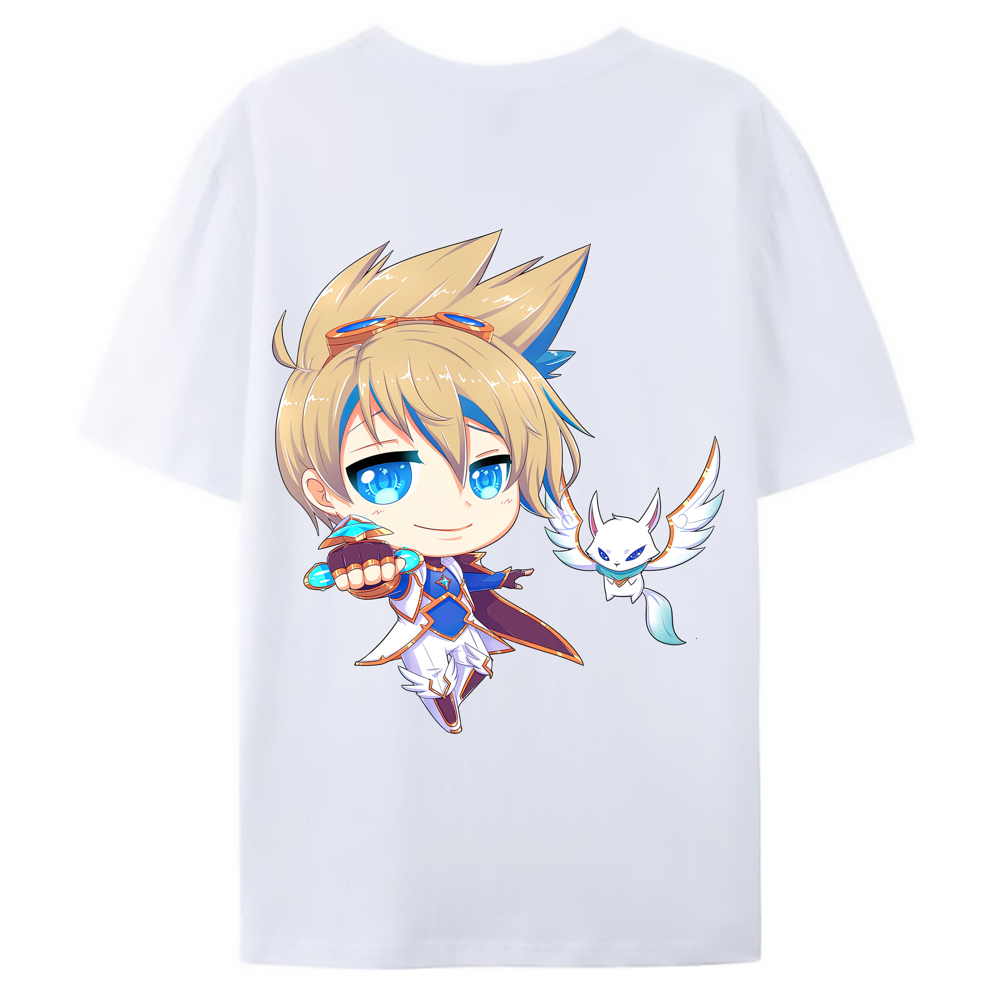 （画像用） リーグ・オブ・レジェンド League of Legends LOL 綿100％ メンズ半袖Tシャツ（バックプリント） 通気性