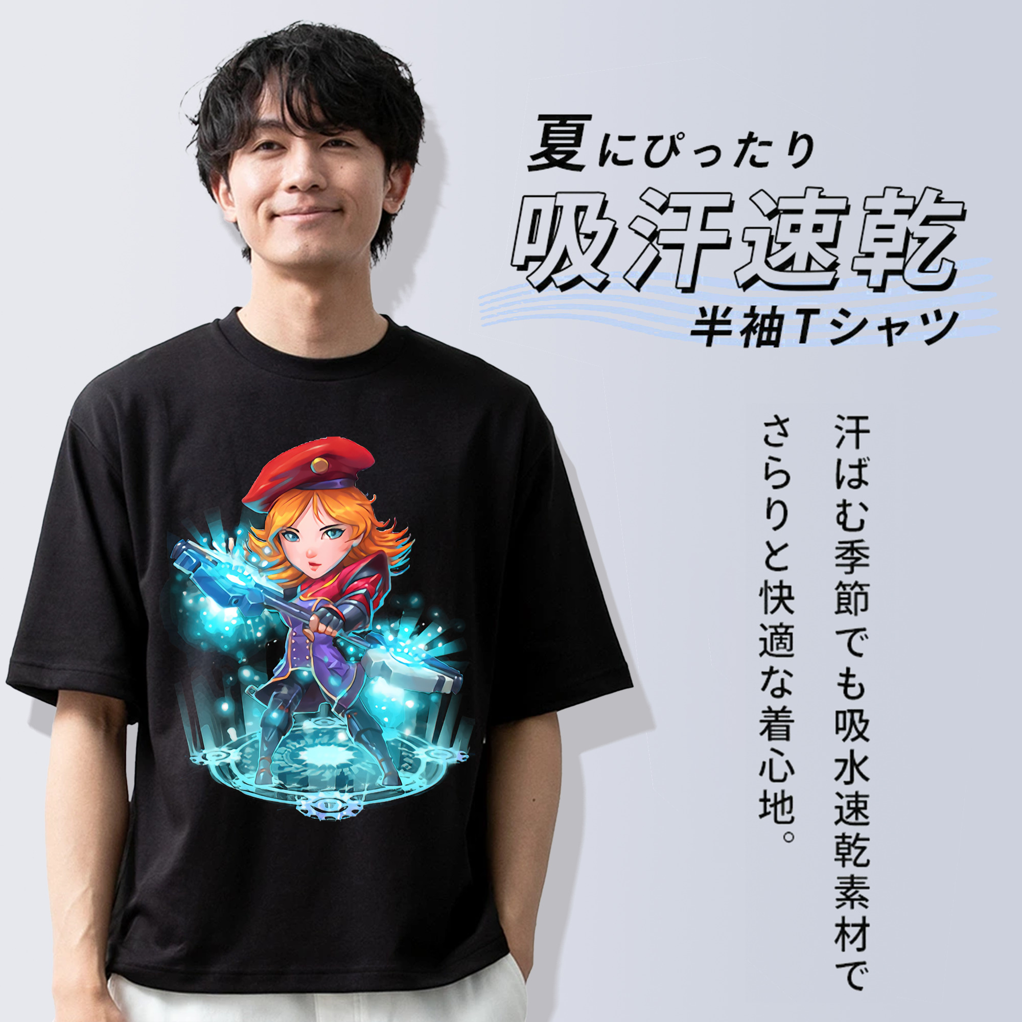 リーグ・オブ・レジェンド League of Legends LOL 綿100％ メンズ半袖Tシャツ｜肌触りやわらか＆通気性