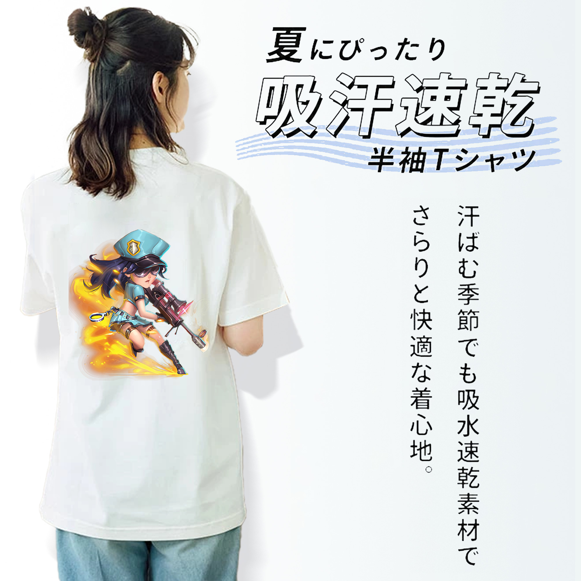 リーグ・オブ・レジェンド League of Legends LOL レディース半袖Tシャツ(バックプリント)