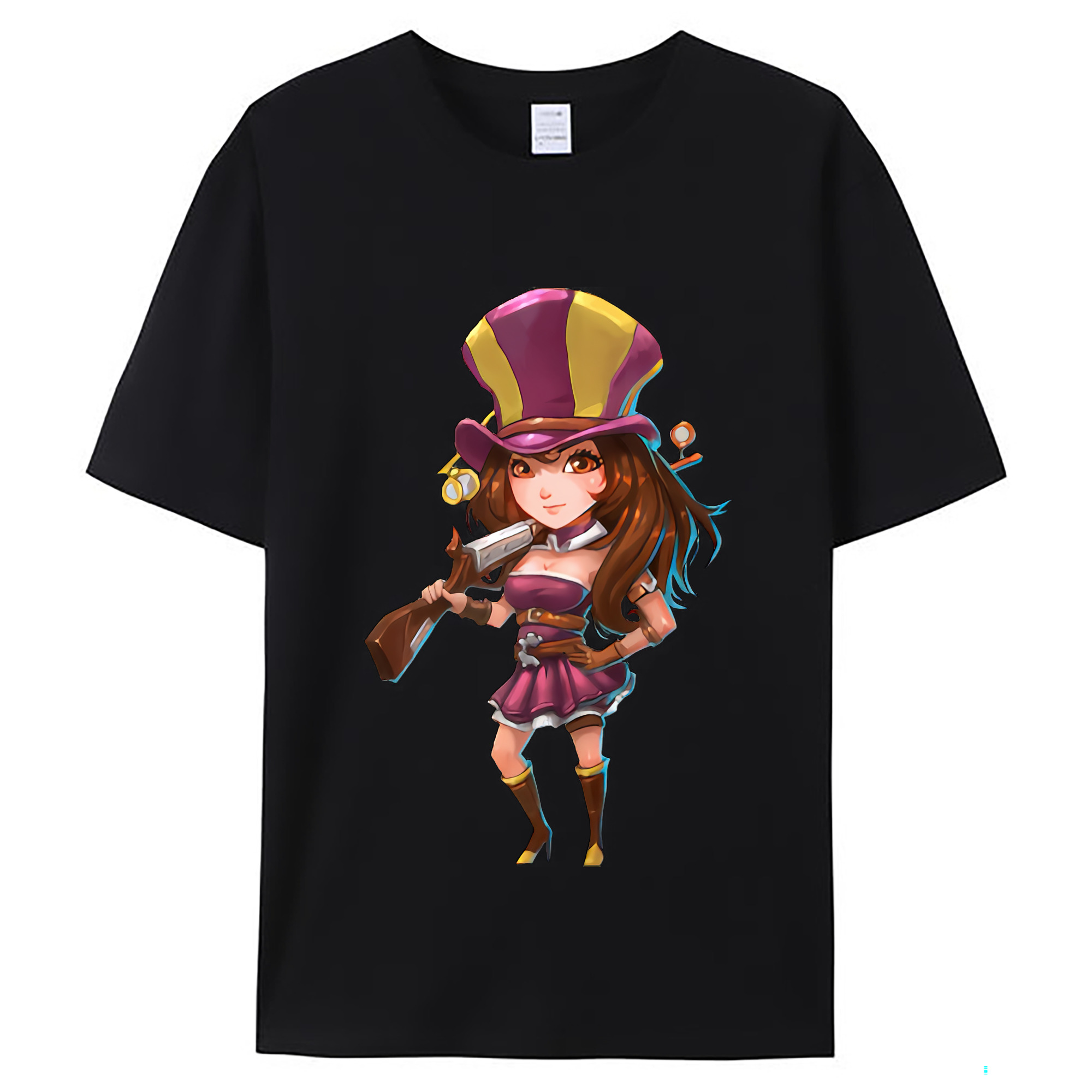 （画像用） リーグ・オブ・レジェンド League of Legends LOL レディースカジュアルプリントTシャツ（綿100％）