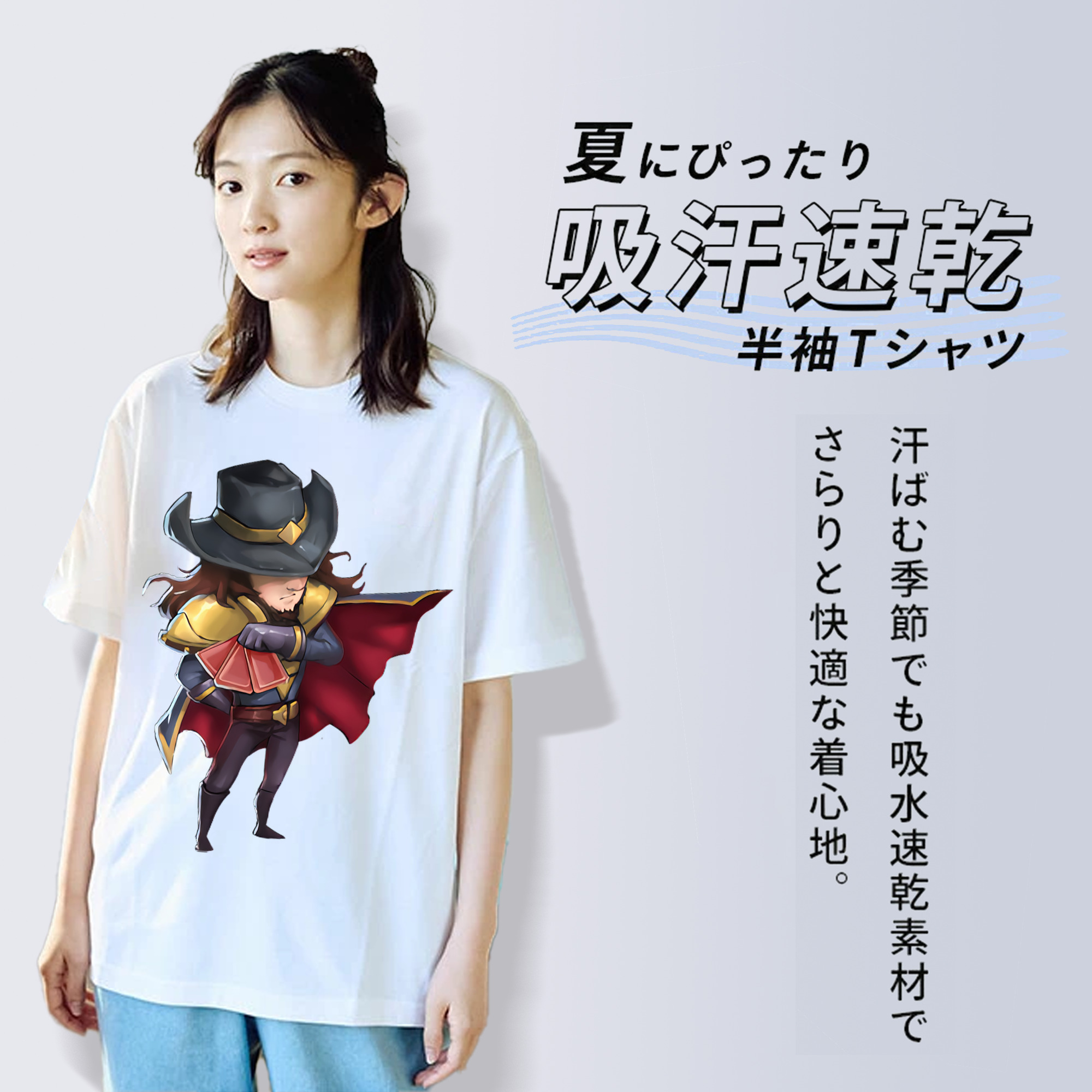 リーグ・オブ・レジェンド League of Legends LOL レディースカジュアルプリントTシャツ（綿100％）