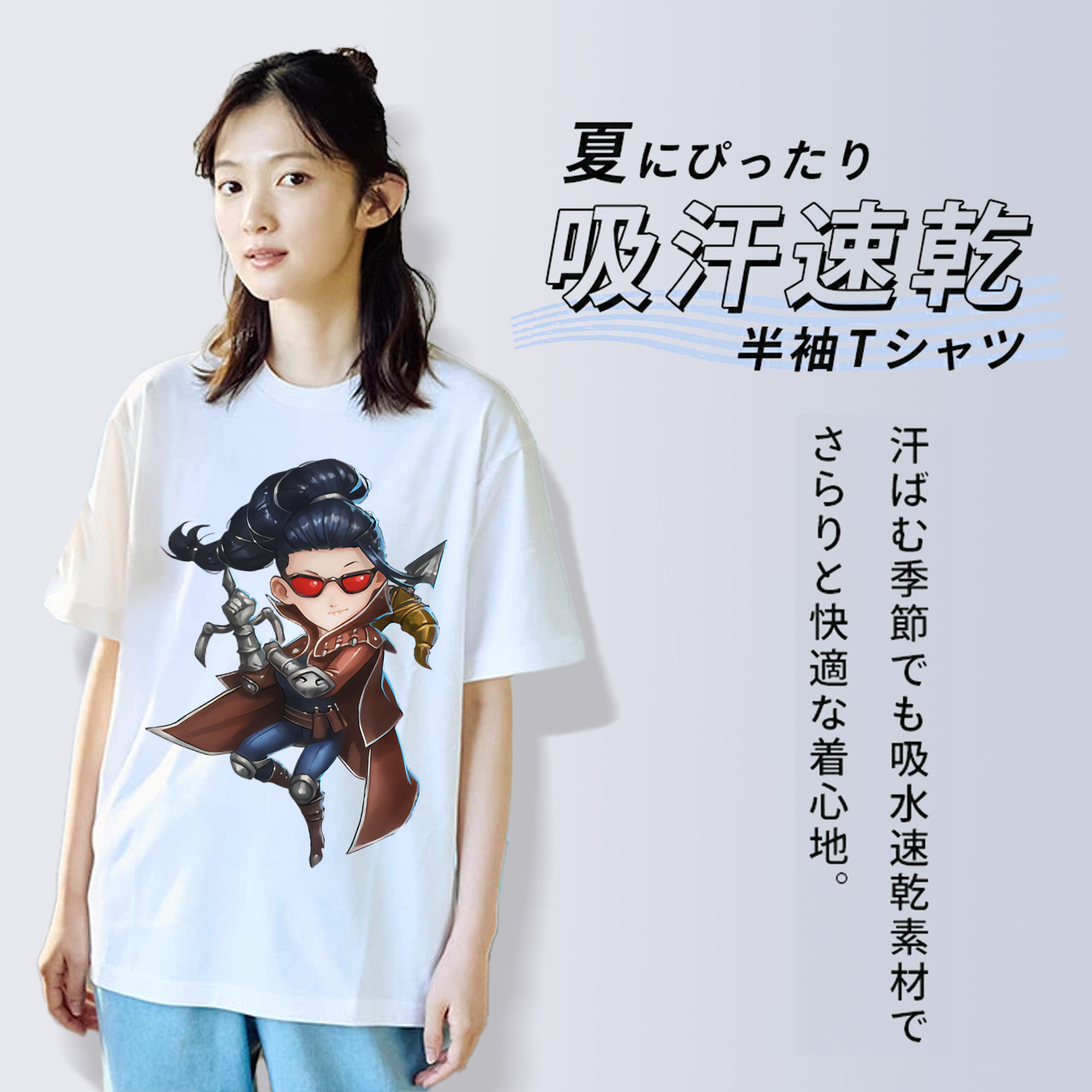 リーグ・オブ・レジェンド League of Legends LOL レディースカジュアルプリントTシャツ（綿100％）
