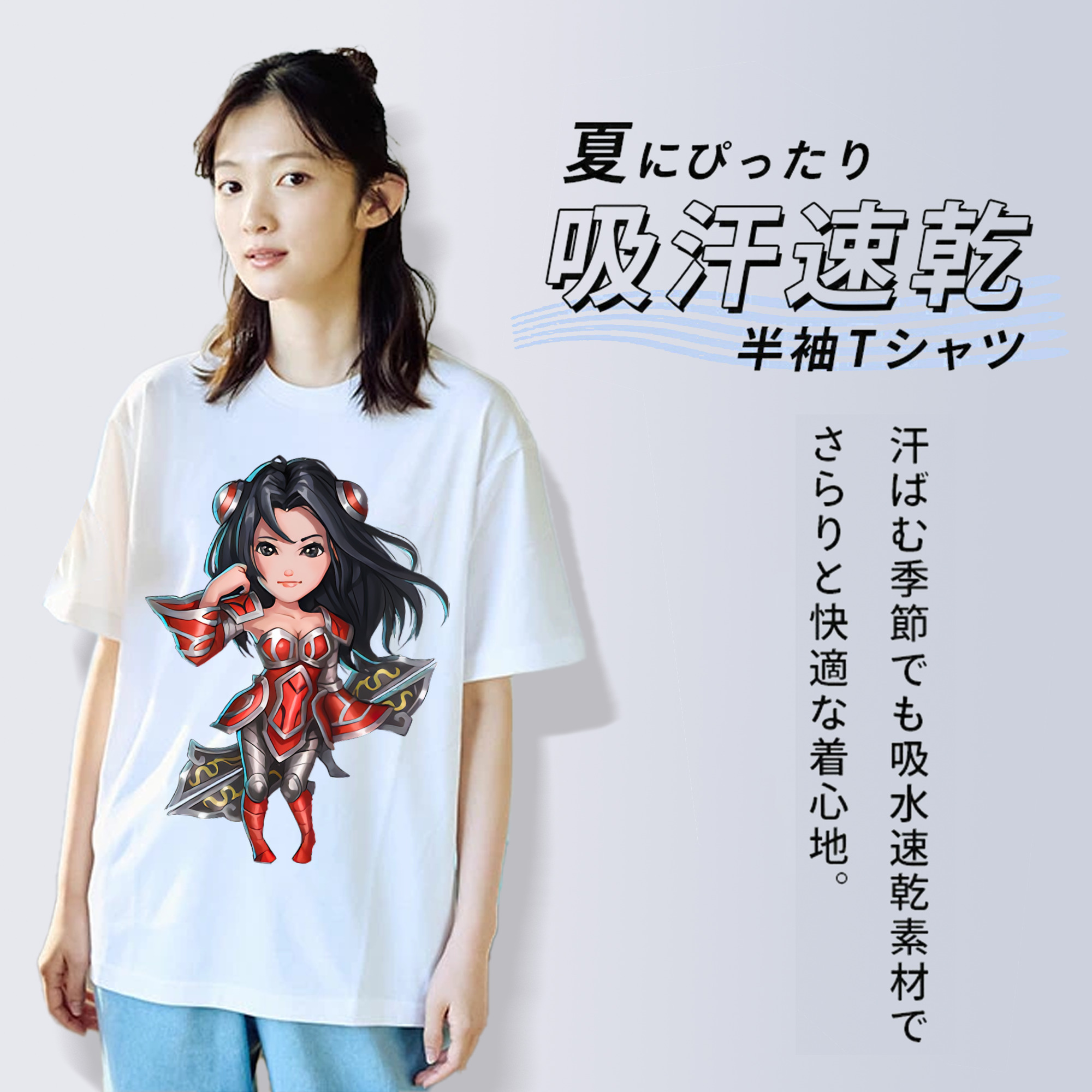 リーグ・オブ・レジェンド League of Legends LOL レディースカジュアルプリントTシャツ（綿100％）