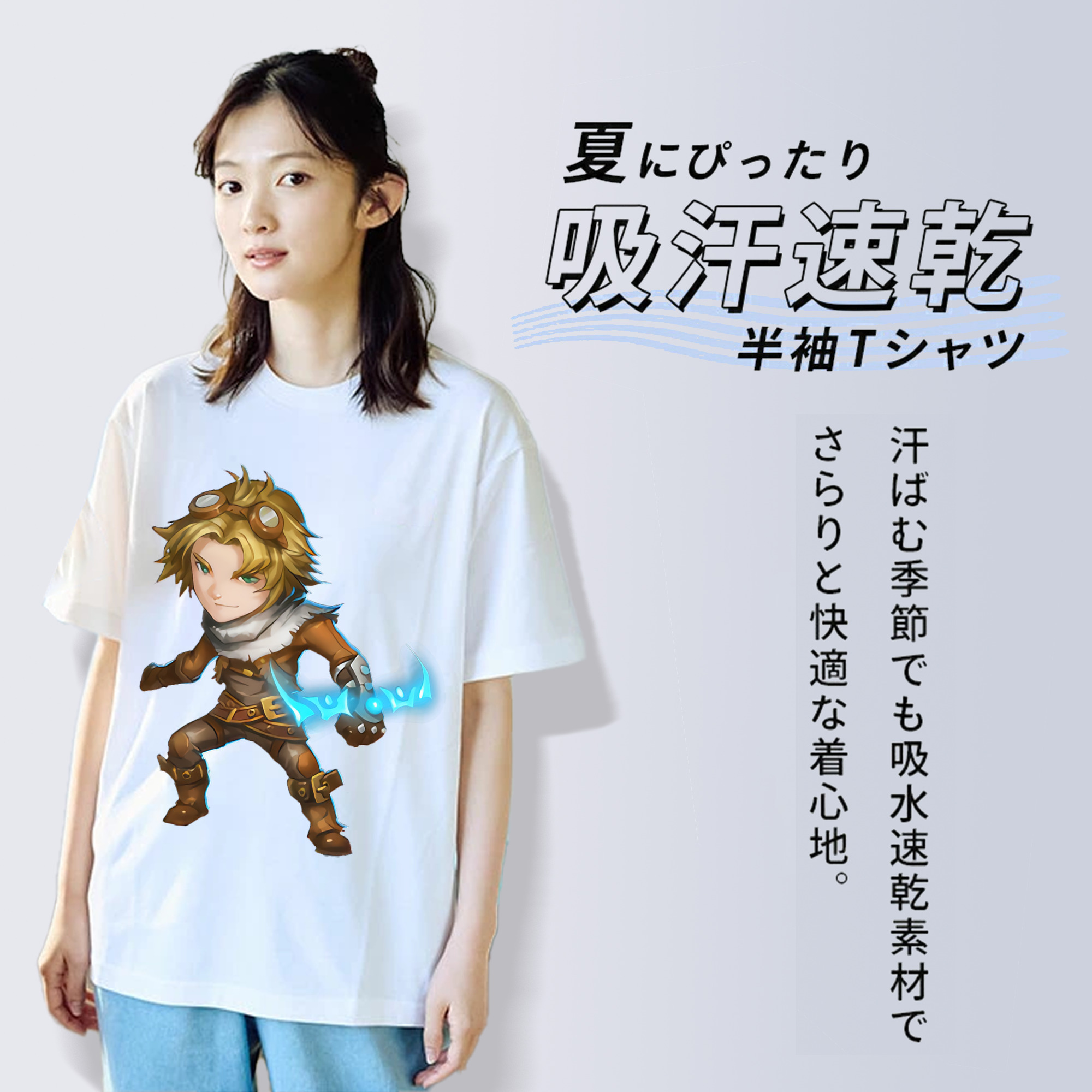 リーグ・オブ・レジェンド League of Legends LOL レディースカジュアルプリントTシャツ（綿100％）