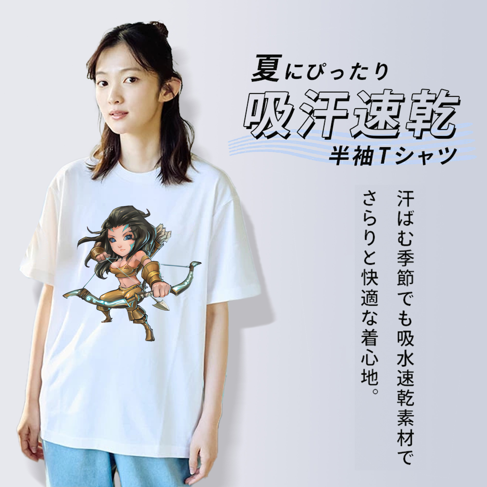 リーグ・オブ・レジェンド League of Legends LOL レディースカジュアルプリントTシャツ（綿100％）