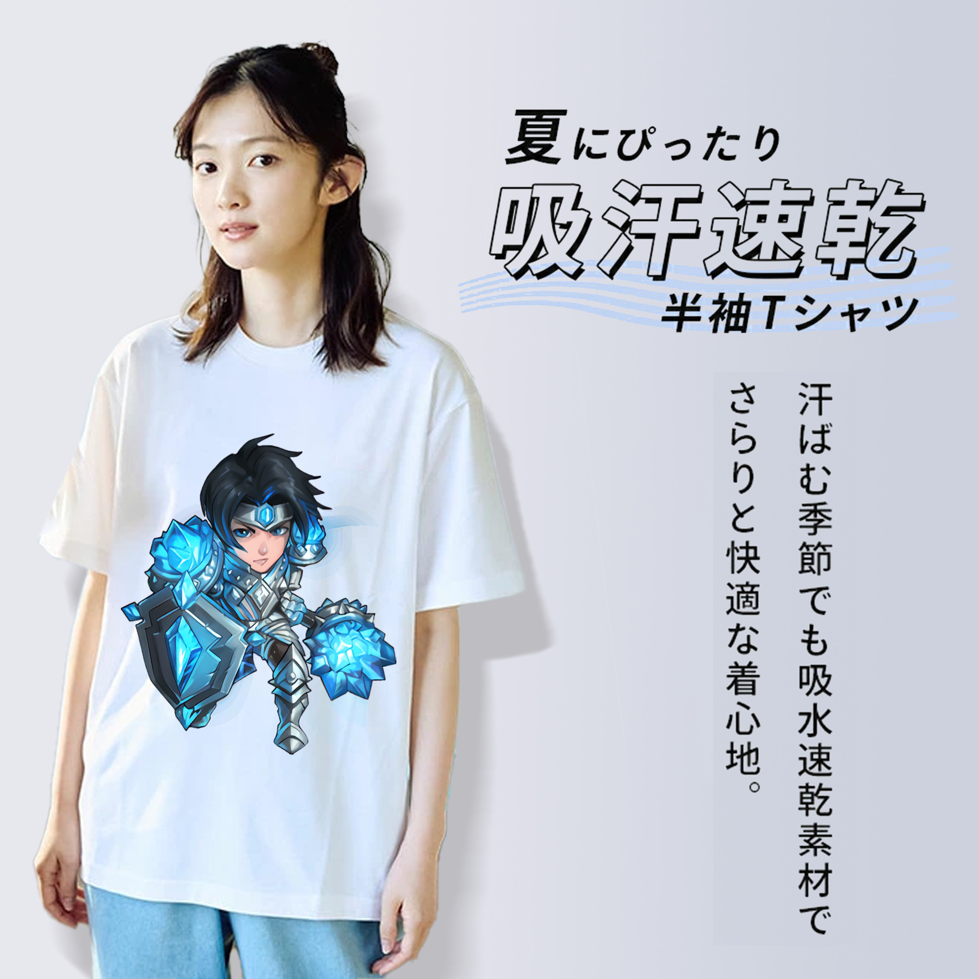 リーグ・オブ・レジェンド League of Legends LOL レディースカジュアルプリントTシャツ（綿100％）