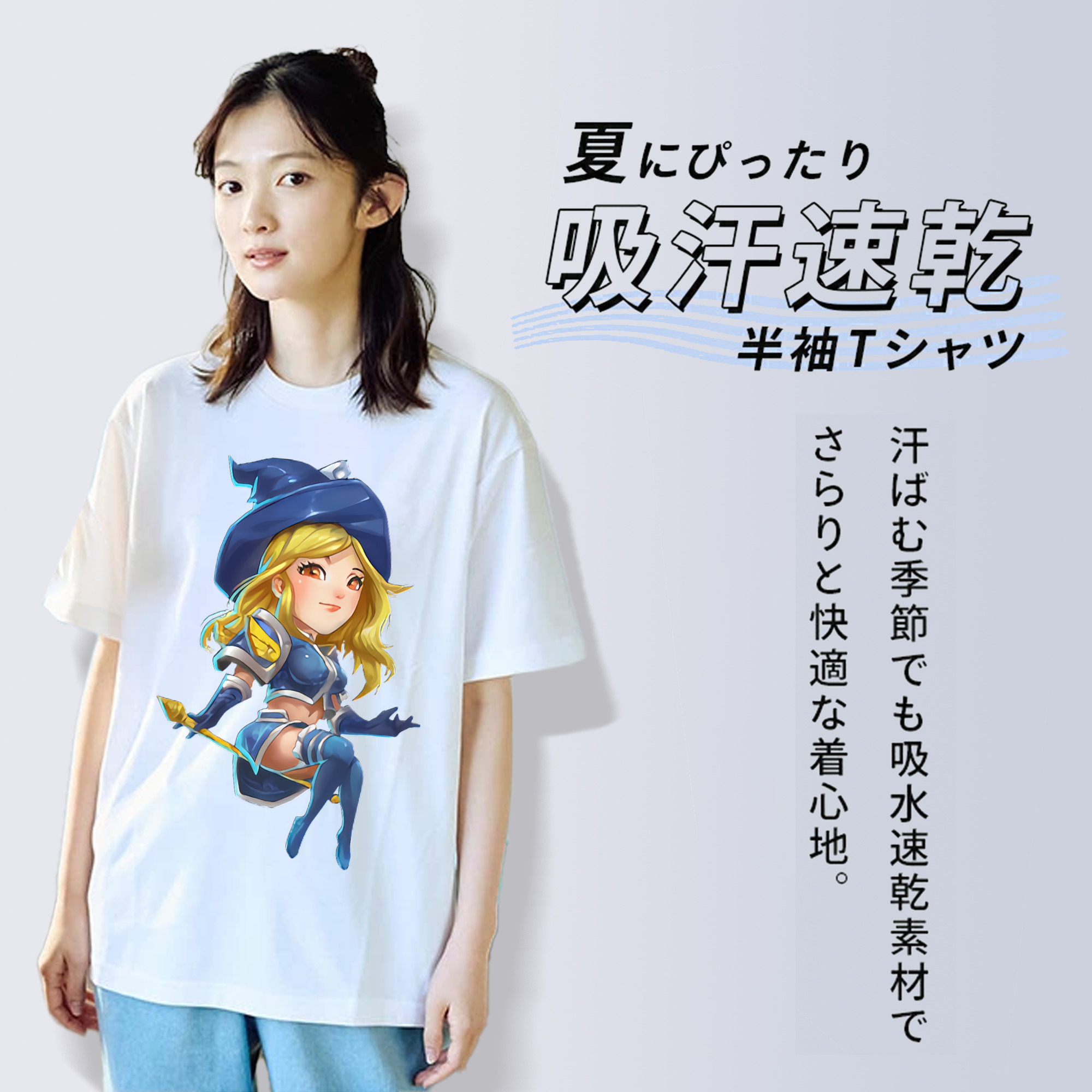 リーグ・オブ・レジェンド League of Legends LOL レディースカジュアルプリントTシャツ（綿100％）