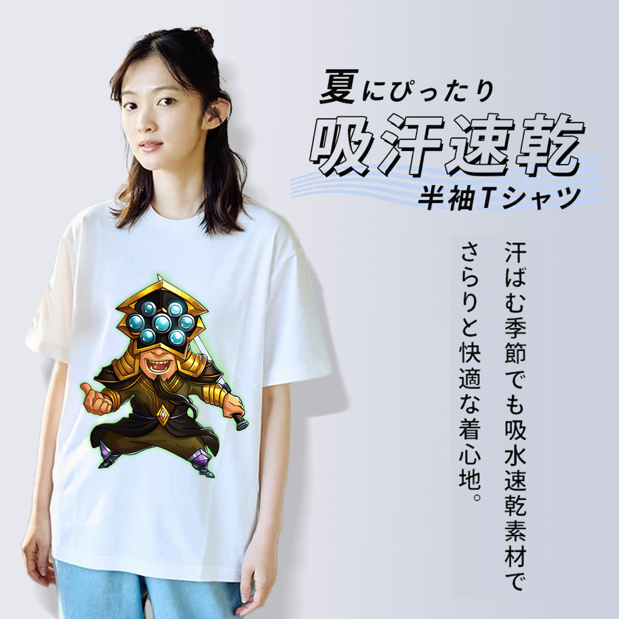 リーグ・オブ・レジェンド League of Legends LOL レディースカジュアルプリントTシャツ（綿100％）