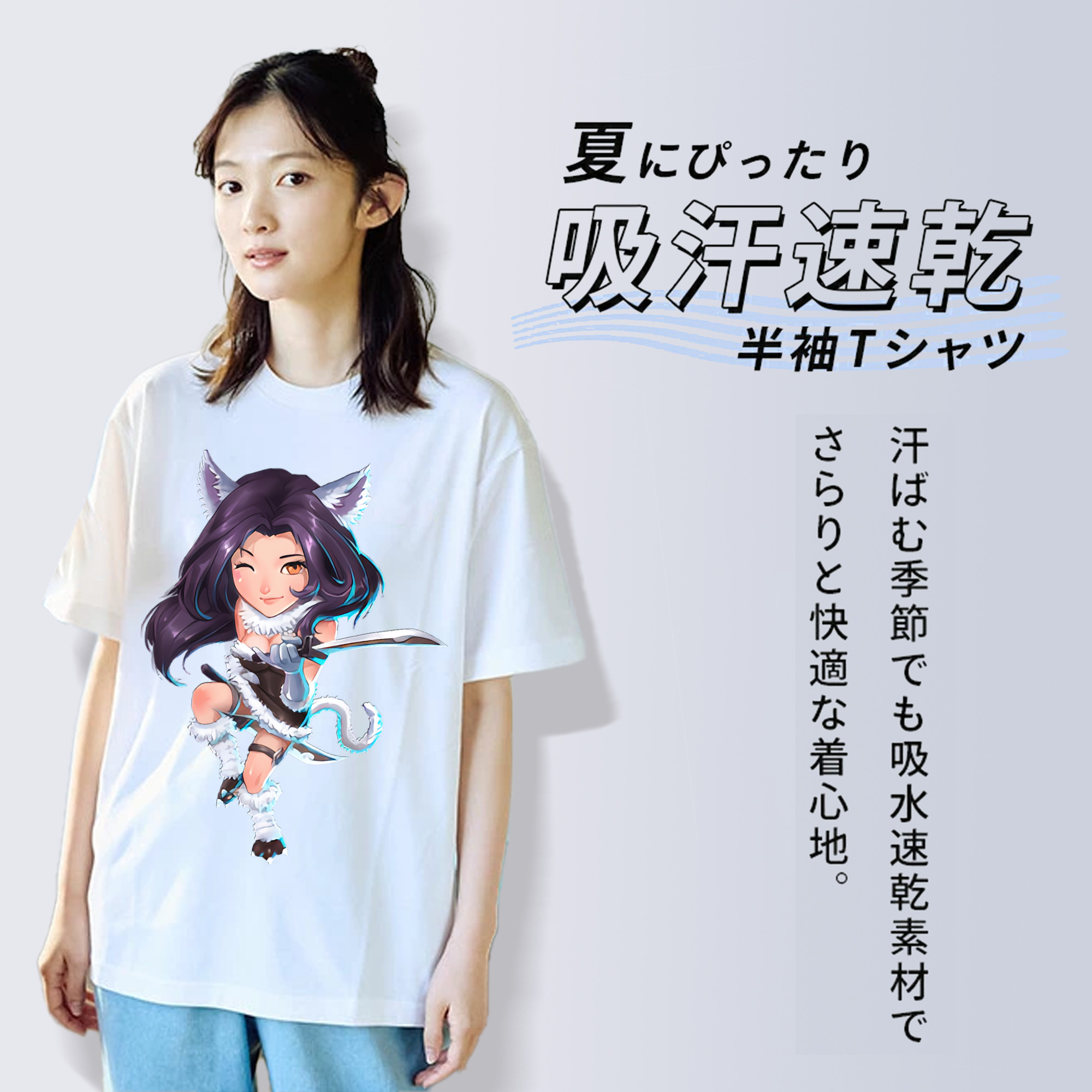 リーグ・オブ・レジェンド League of Legends LOL レディースカジュアルプリントTシャツ（綿100％）