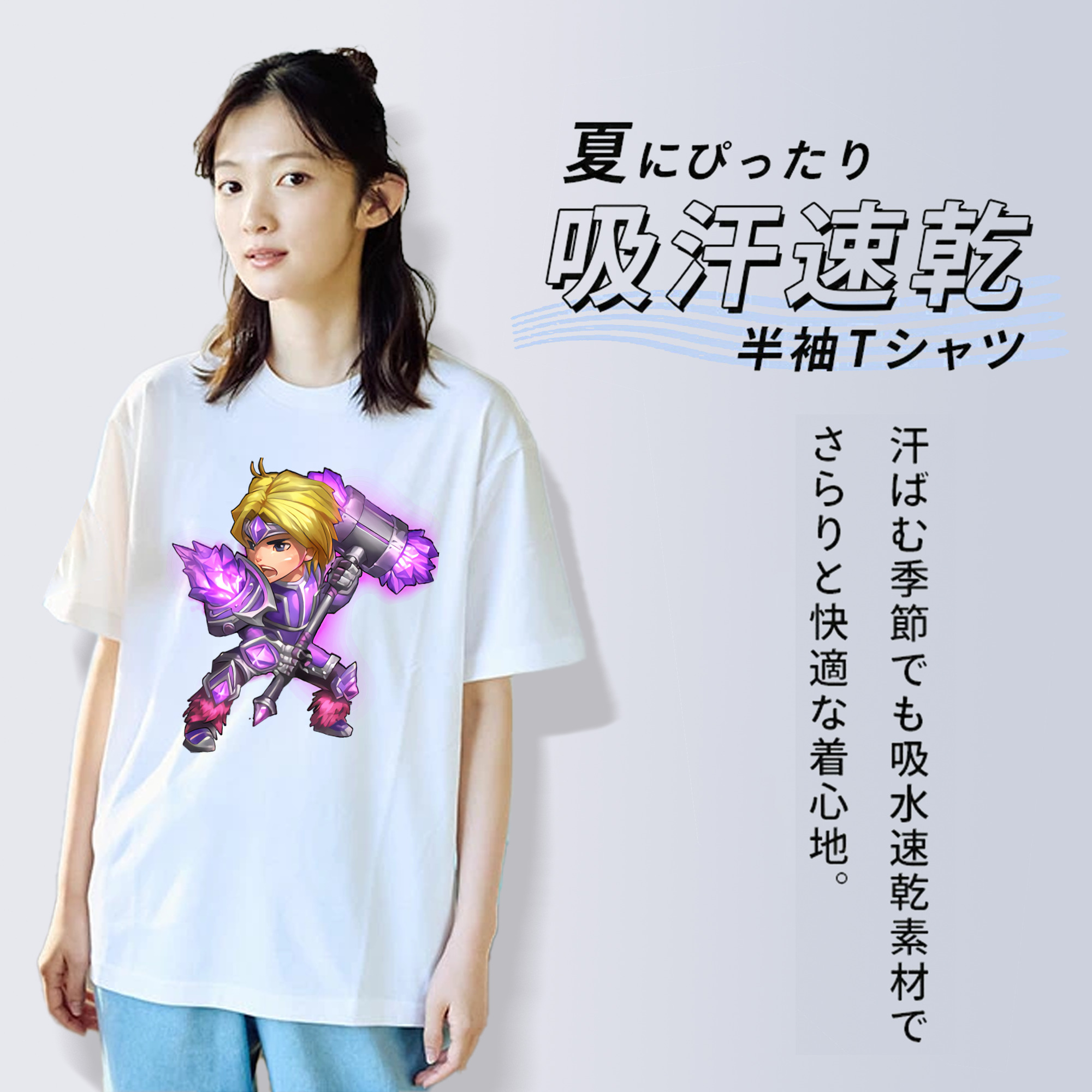 リーグ・オブ・レジェンド League of Legends LOL レディースカジュアルプリントTシャツ（綿100％）