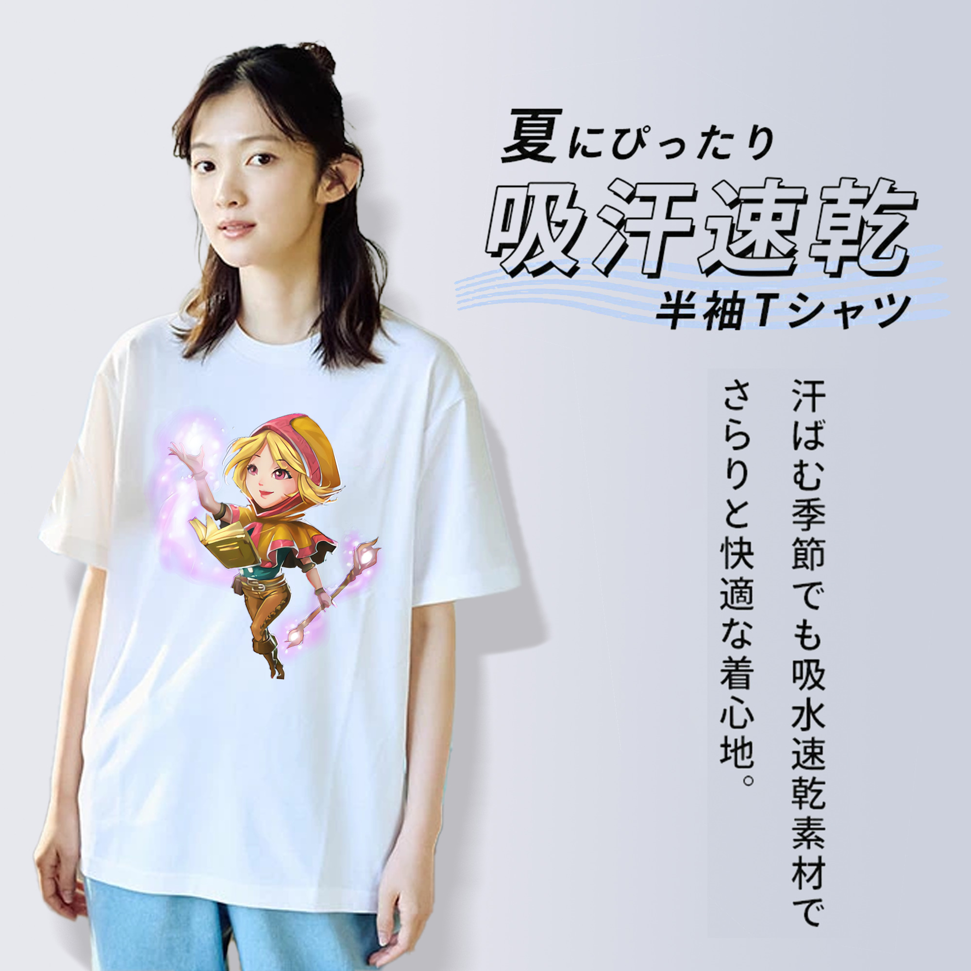 リーグ・オブ・レジェンド League of Legends LOL レディースカジュアルプリントTシャツ（綿100％）