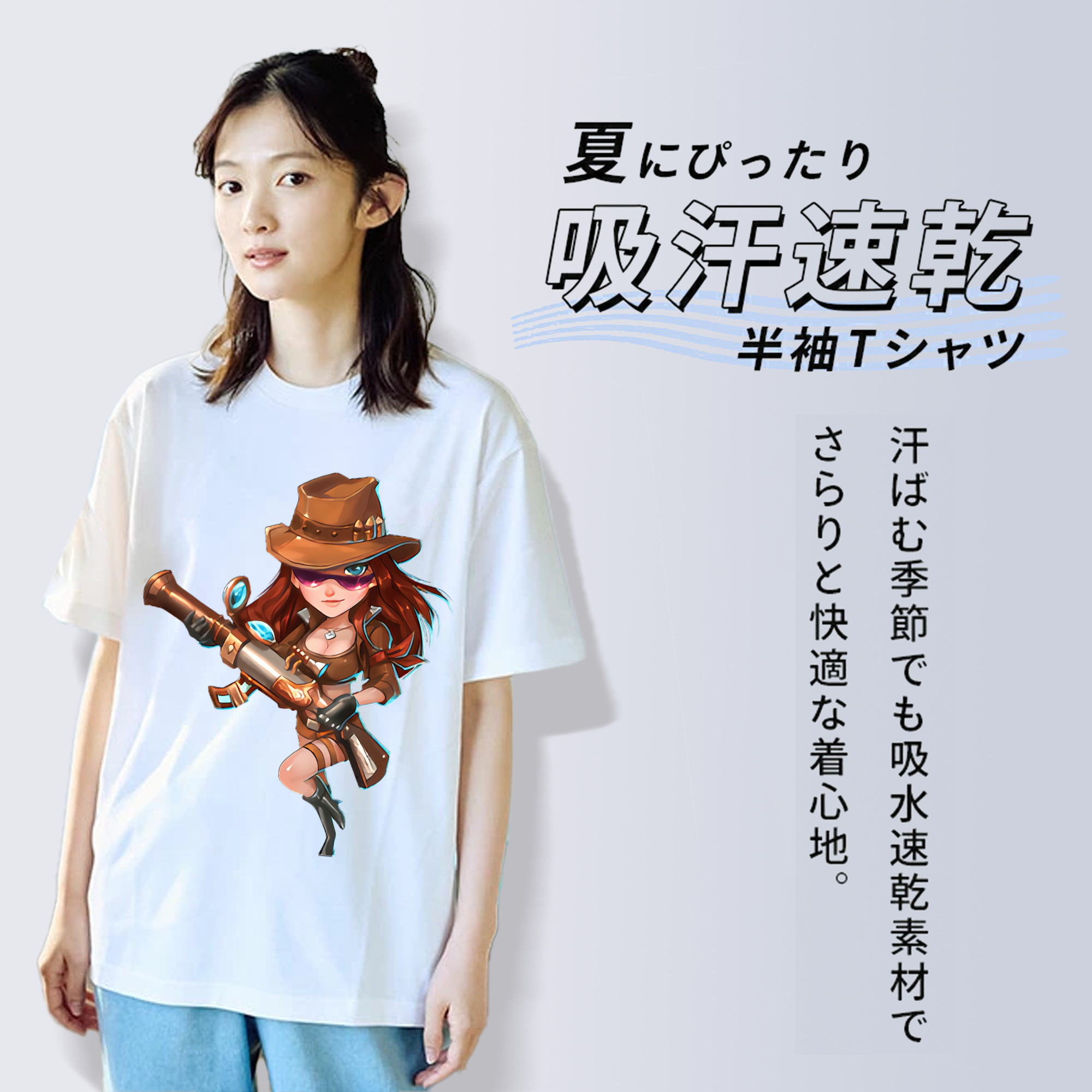 リーグ・オブ・レジェンド League of Legends LOL レディースカジュアルプリントTシャツ（綿100％）