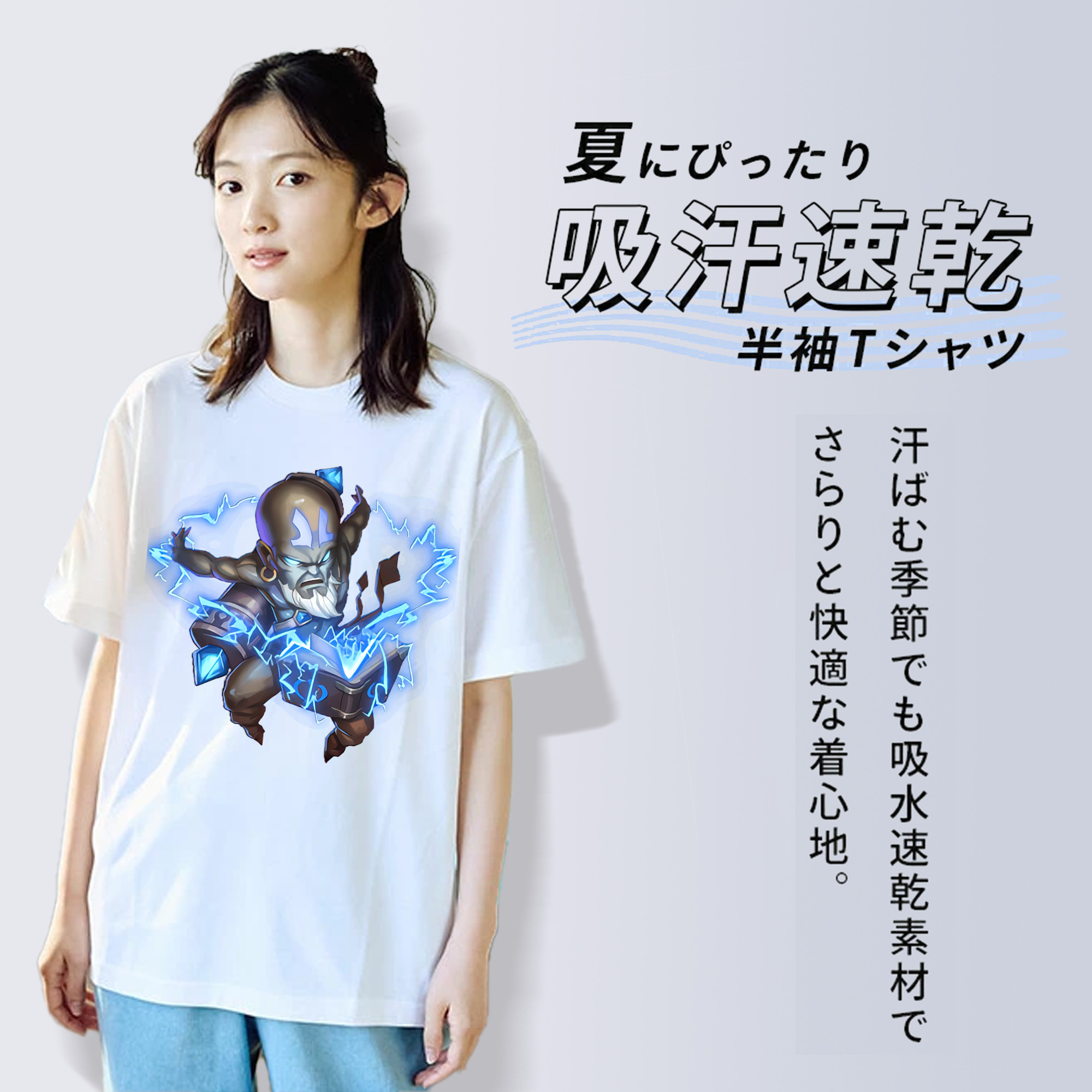 リーグ・オブ・レジェンド League of Legends LOL レディースカジュアルプリントTシャツ（綿100％）