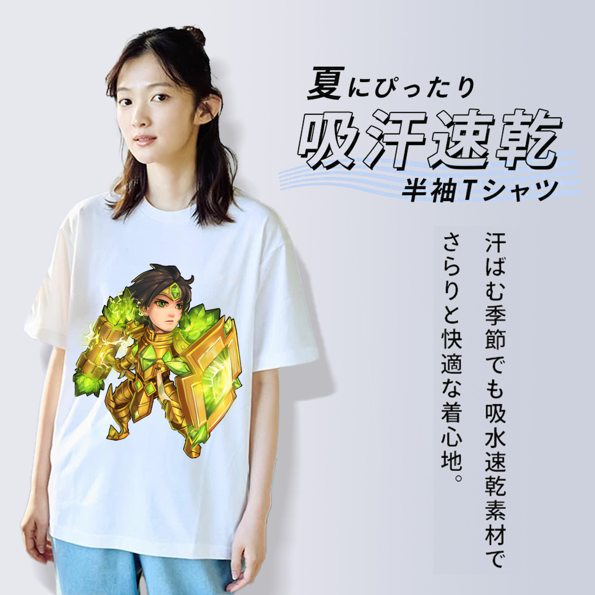 リーグ・オブ・レジェンド League of Legends LOL レディースカジュアルプリントTシャツ（綿100％）