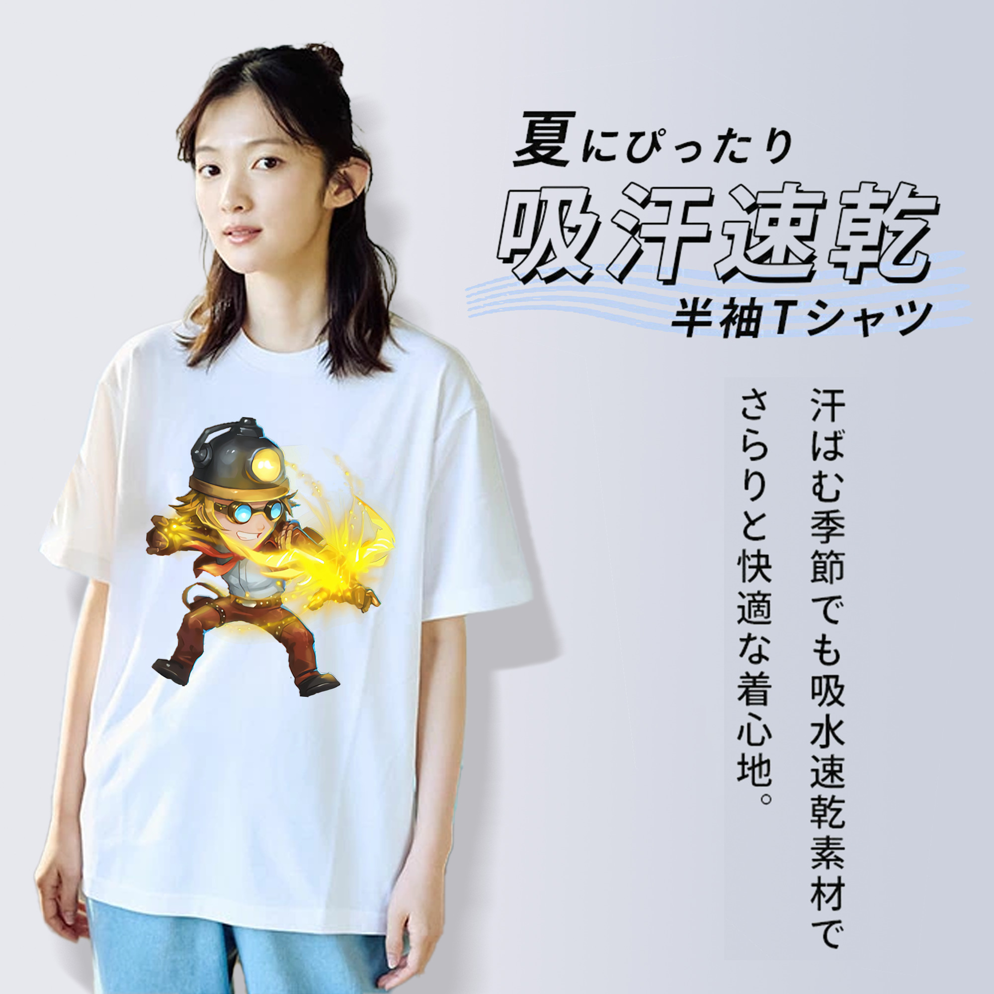 リーグ・オブ・レジェンド League of Legends LOL レディースカジュアルプリントTシャツ（綿100％）