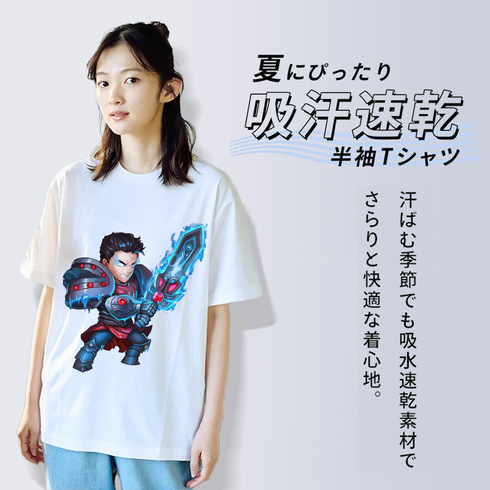 リーグ・オブ・レジェンド League of Legends LOL レディースカジュアルプリントTシャツ（綿100％）