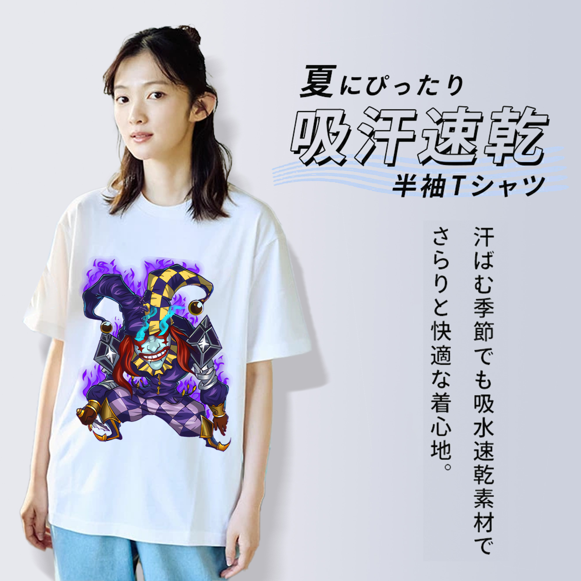 リーグ・オブ・レジェンド League of Legends LOL レディースカジュアルプリントTシャツ（綿100％）