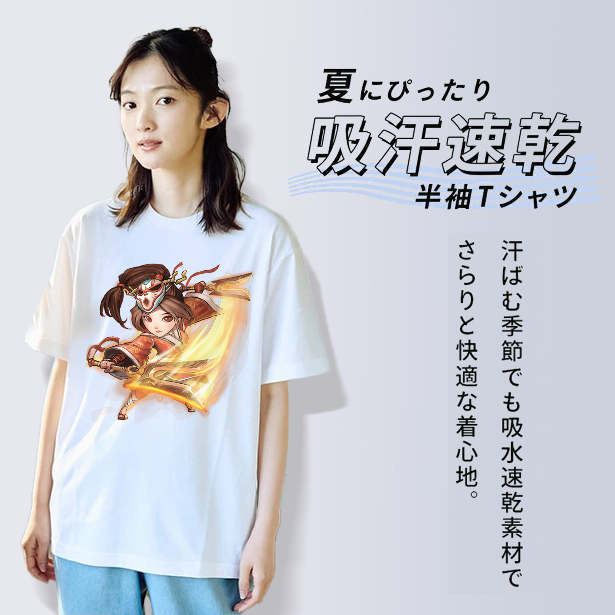 リーグ・オブ・レジェンド League of Legends LOL レディースカジュアルプリントTシャツ（綿100％）