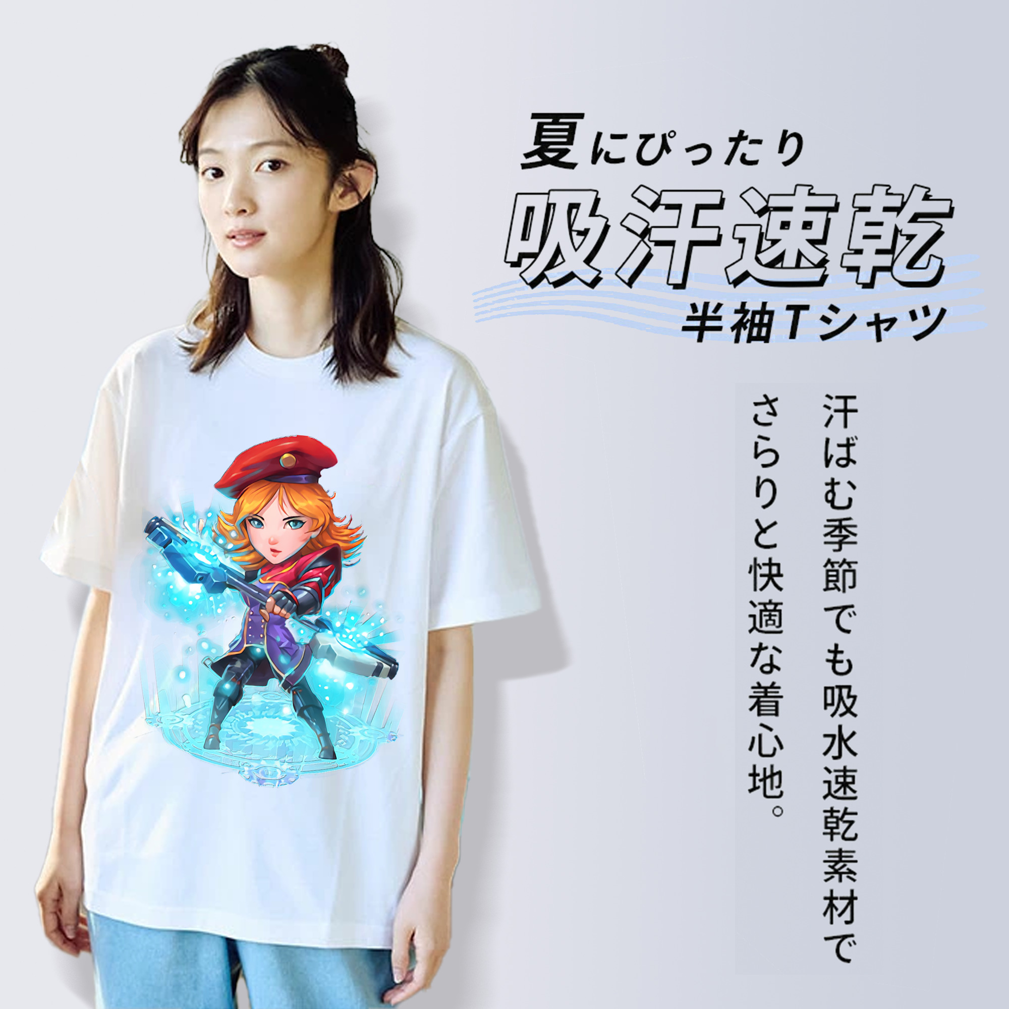 リーグ・オブ・レジェンド League of Legends LOL レディースカジュアルプリントTシャツ（綿100％）