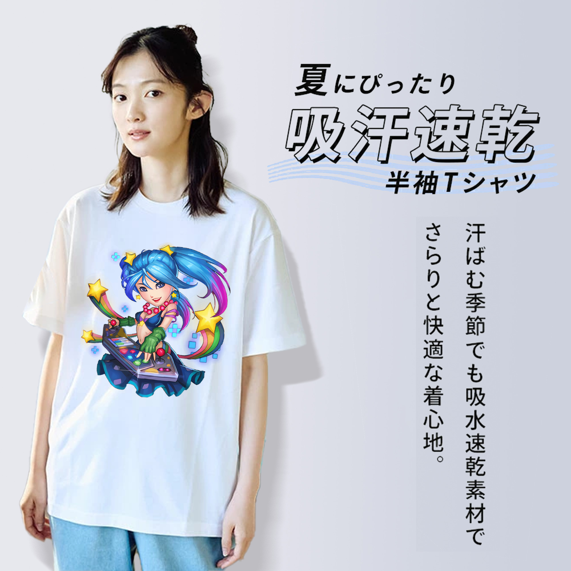 リーグ・オブ・レジェンド League of Legends LOL レディースカジュアルプリントTシャツ（綿100％）