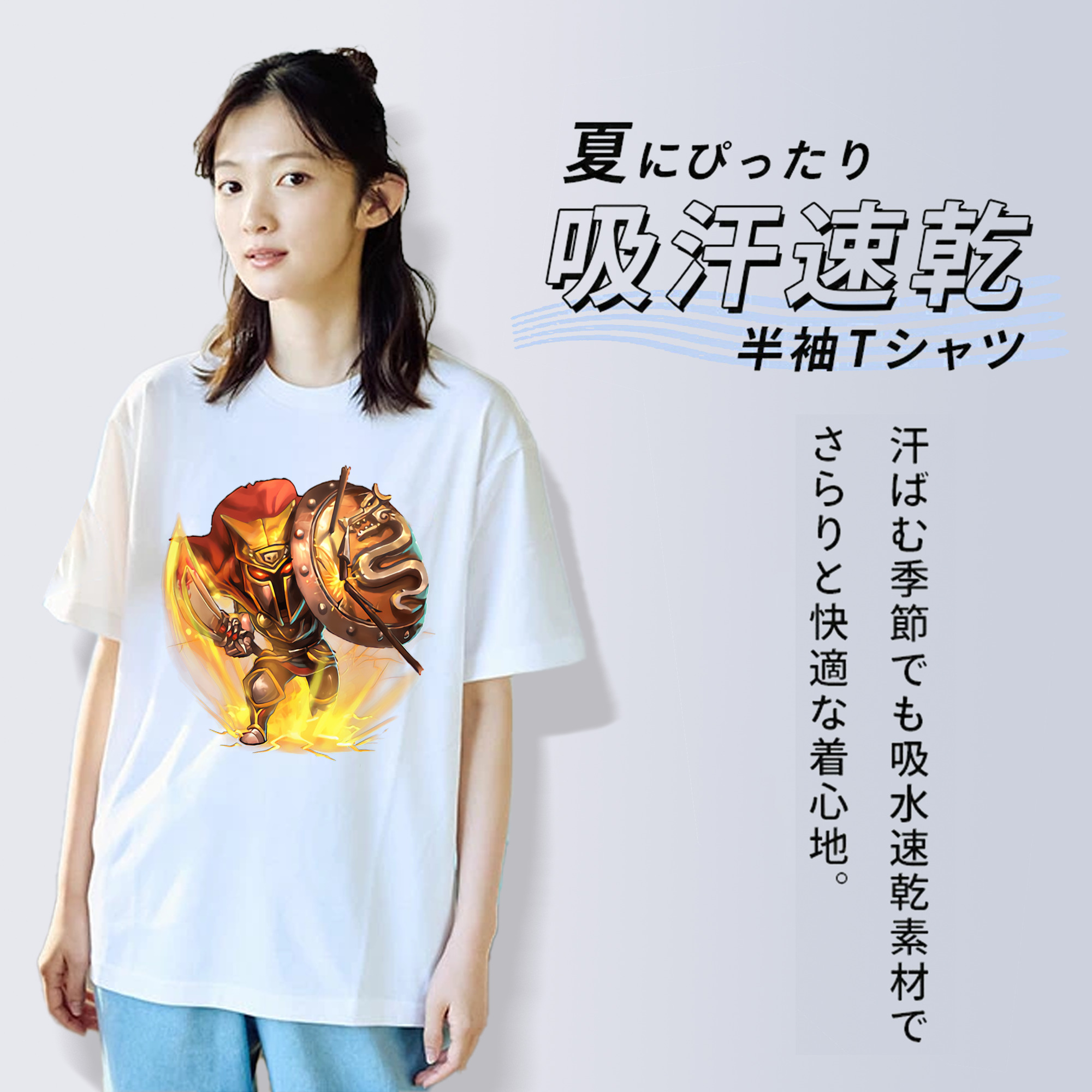 リーグ・オブ・レジェンド League of Legends LOL レディースカジュアルプリントTシャツ（綿100％）