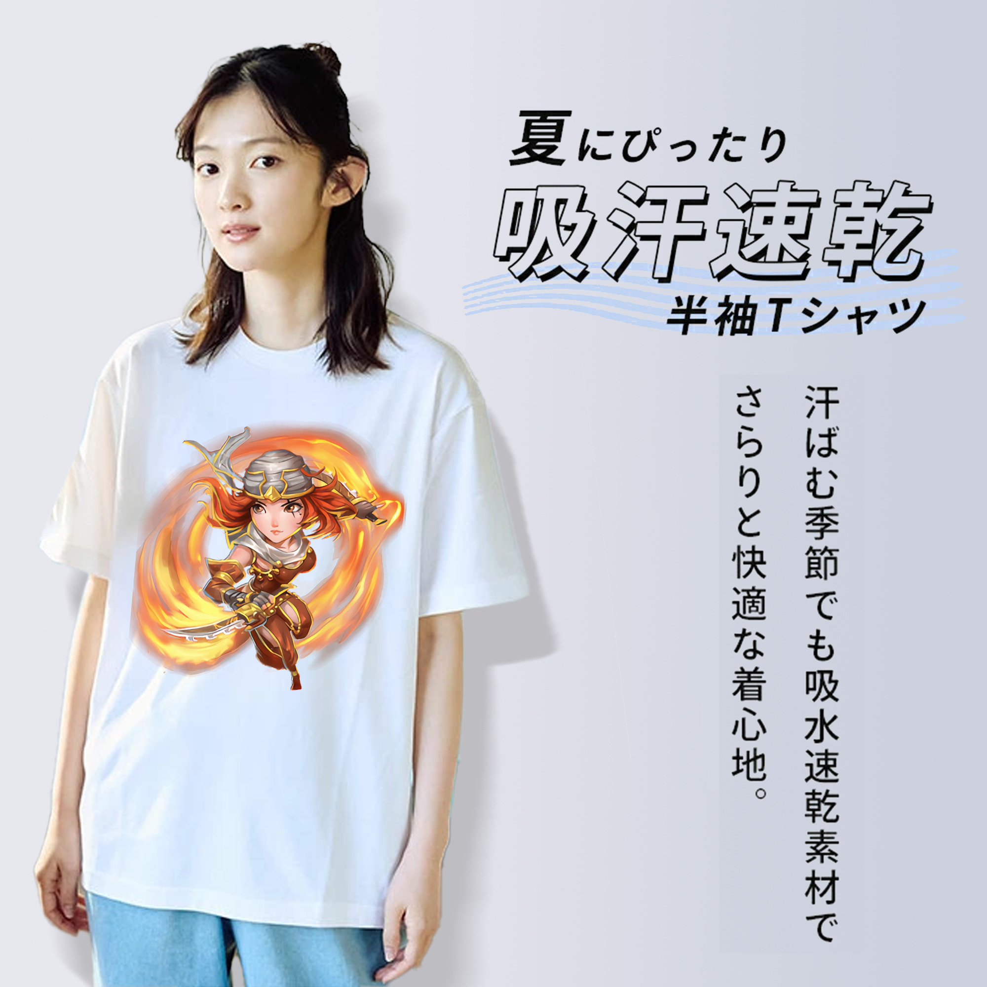 リーグ・オブ・レジェンド League of Legends LOL レディースカジュアルプリントTシャツ（綿100％）