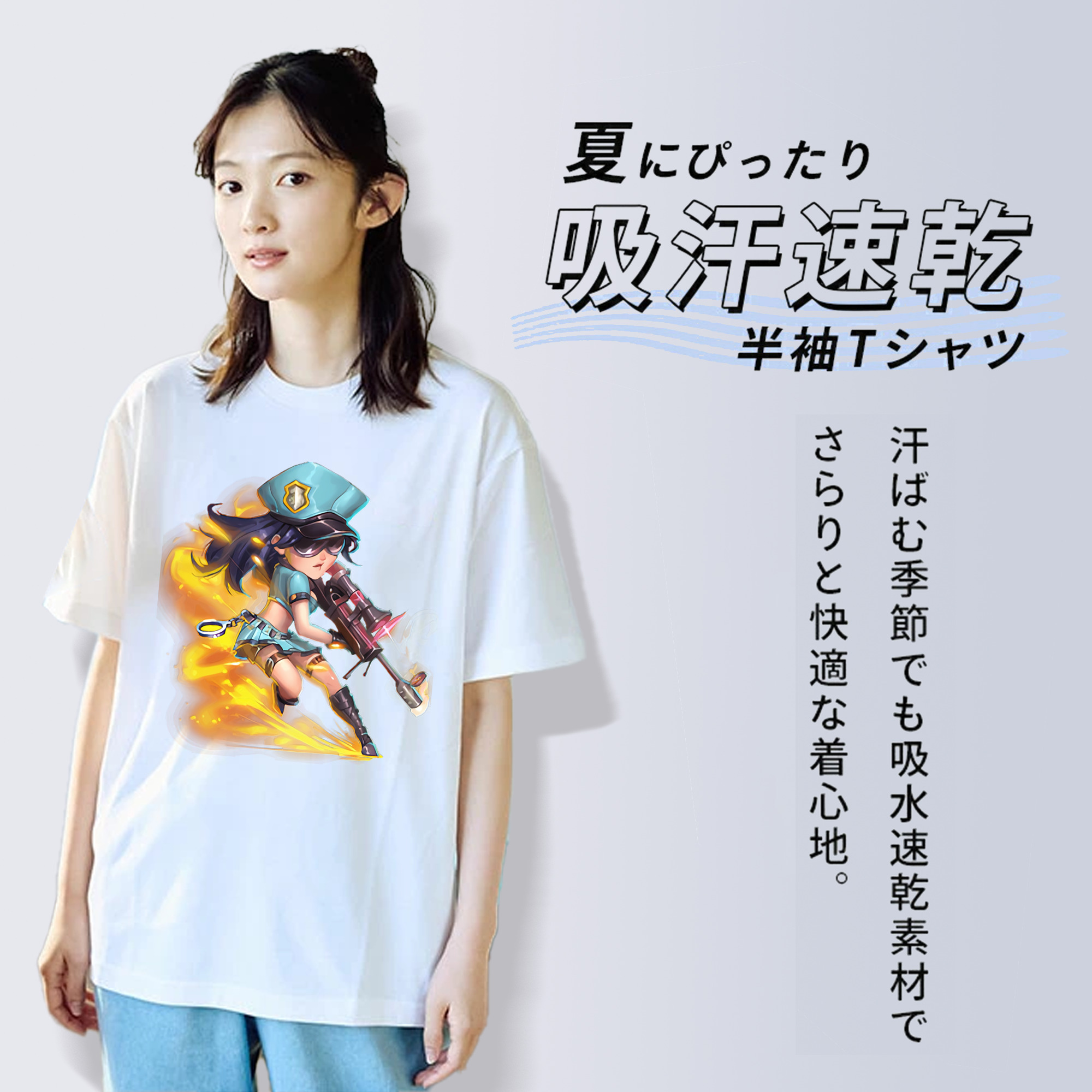 リーグ・オブ・レジェンド League of Legends LOL レディースカジュアルプリントTシャツ（綿100％）