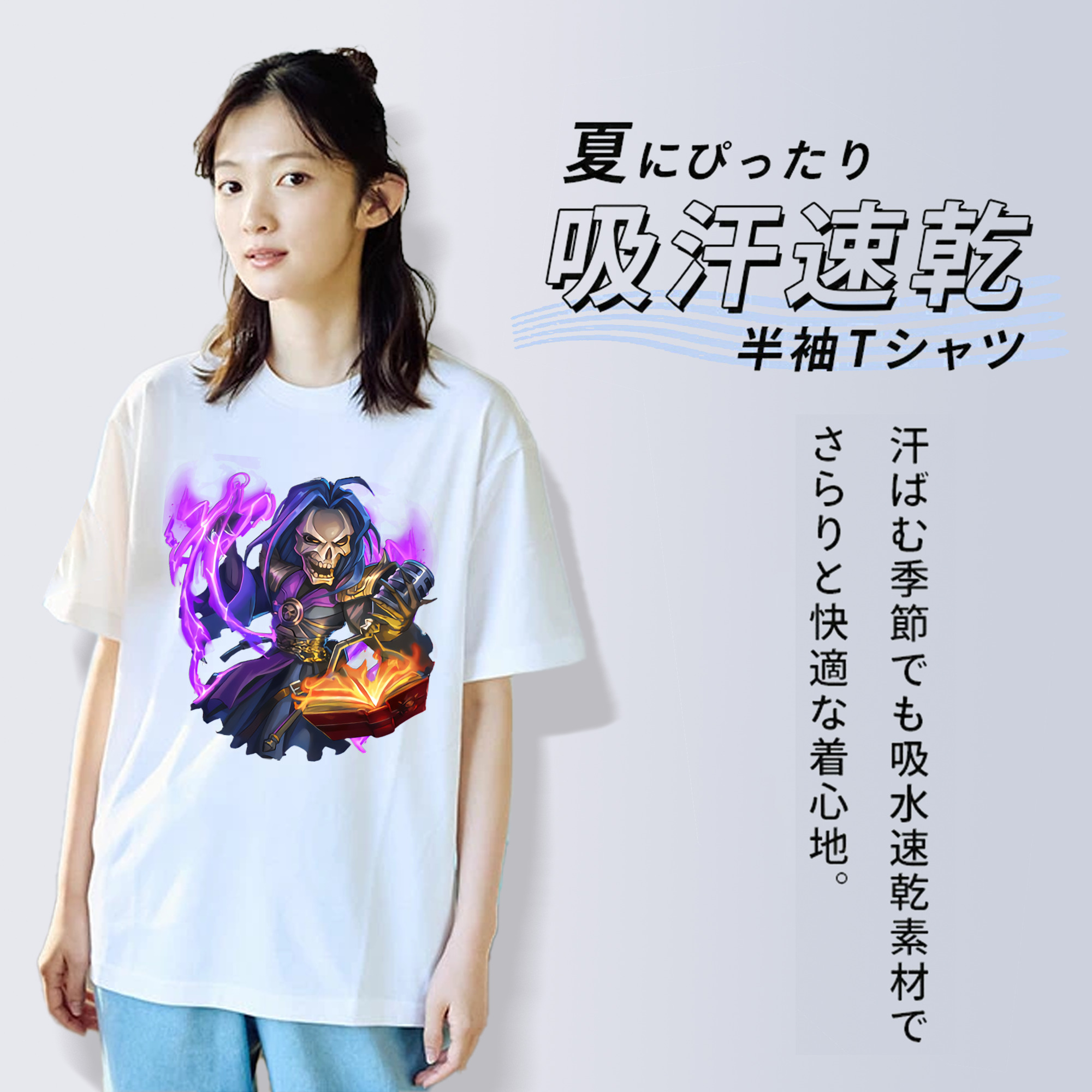 リーグ・オブ・レジェンド League of Legends LOL レディースカジュアルプリントTシャツ（綿100％）