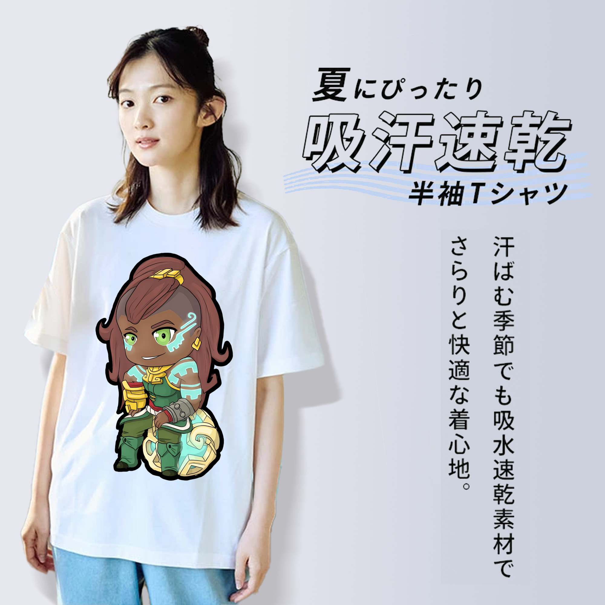リーグ・オブ・レジェンド League of Legends LOL レディースカジュアルプリントTシャツ（綿100％）