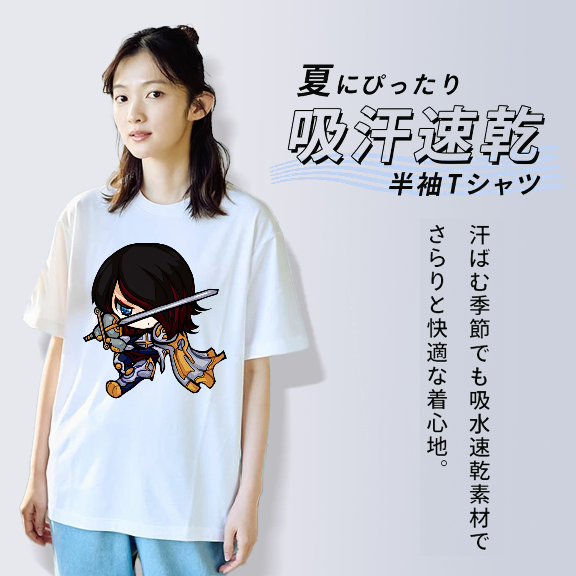リーグ・オブ・レジェンド League of Legends LOL レディースカジュアルプリントTシャツ（綿100％）