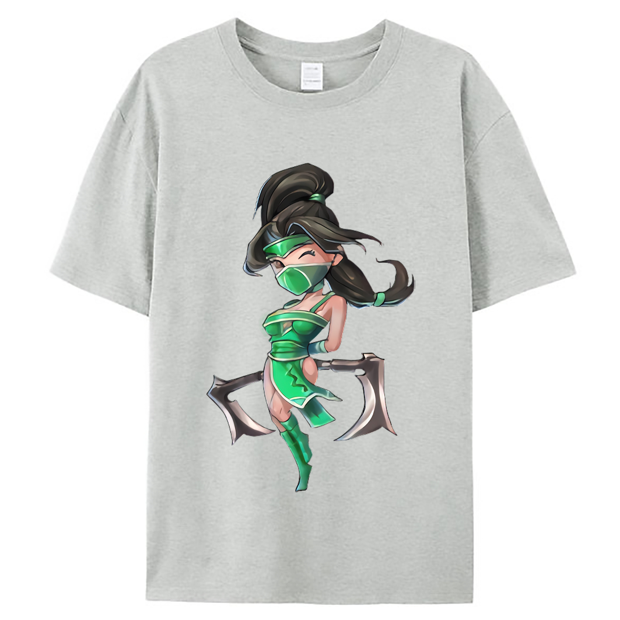 （画像用） リーグ・オブ・レジェンド League of Legends LOL レディースカジュアルプリントTシャツ（綿100％）