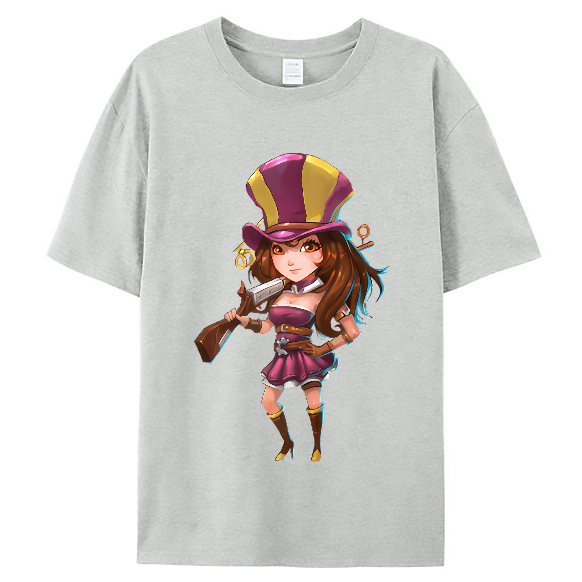 （画像用） リーグ・オブ・レジェンド League of Legends LOL レディースカジュアルプリントTシャツ（綿100％）