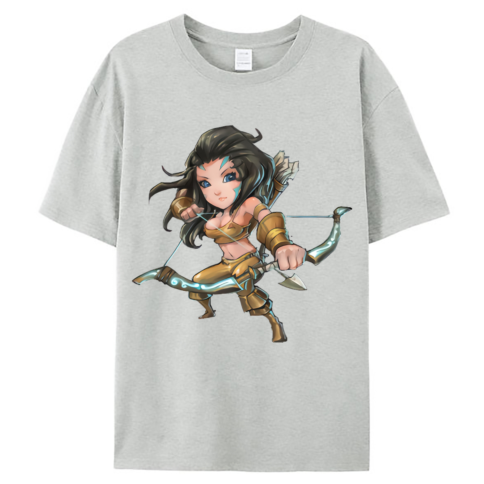 （画像用） リーグ・オブ・レジェンド League of Legends LOL レディースカジュアルプリントTシャツ（綿100％）