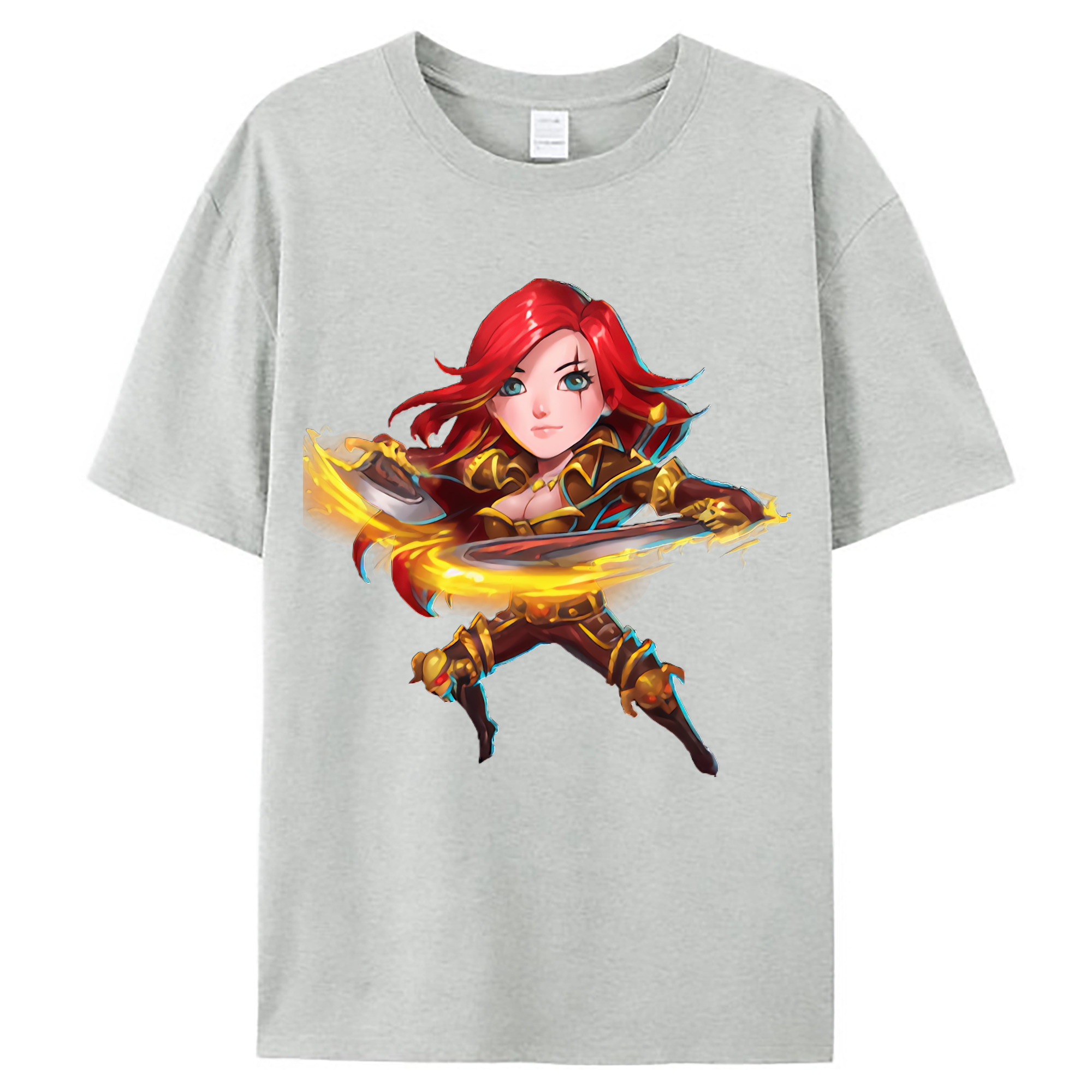 （画像用） リーグ・オブ・レジェンド League of Legends LOL レディースカジュアルプリントTシャツ（綿100％）