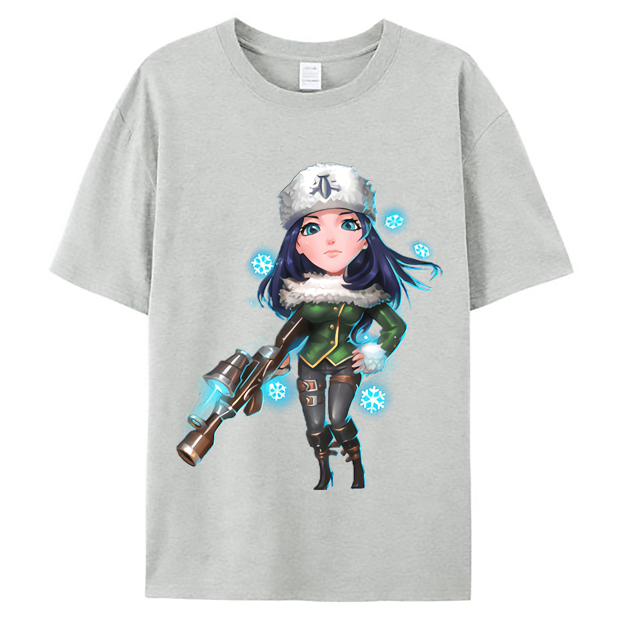 （画像用） リーグ・オブ・レジェンド League of Legends LOL レディースカジュアルプリントTシャツ（綿100％）
