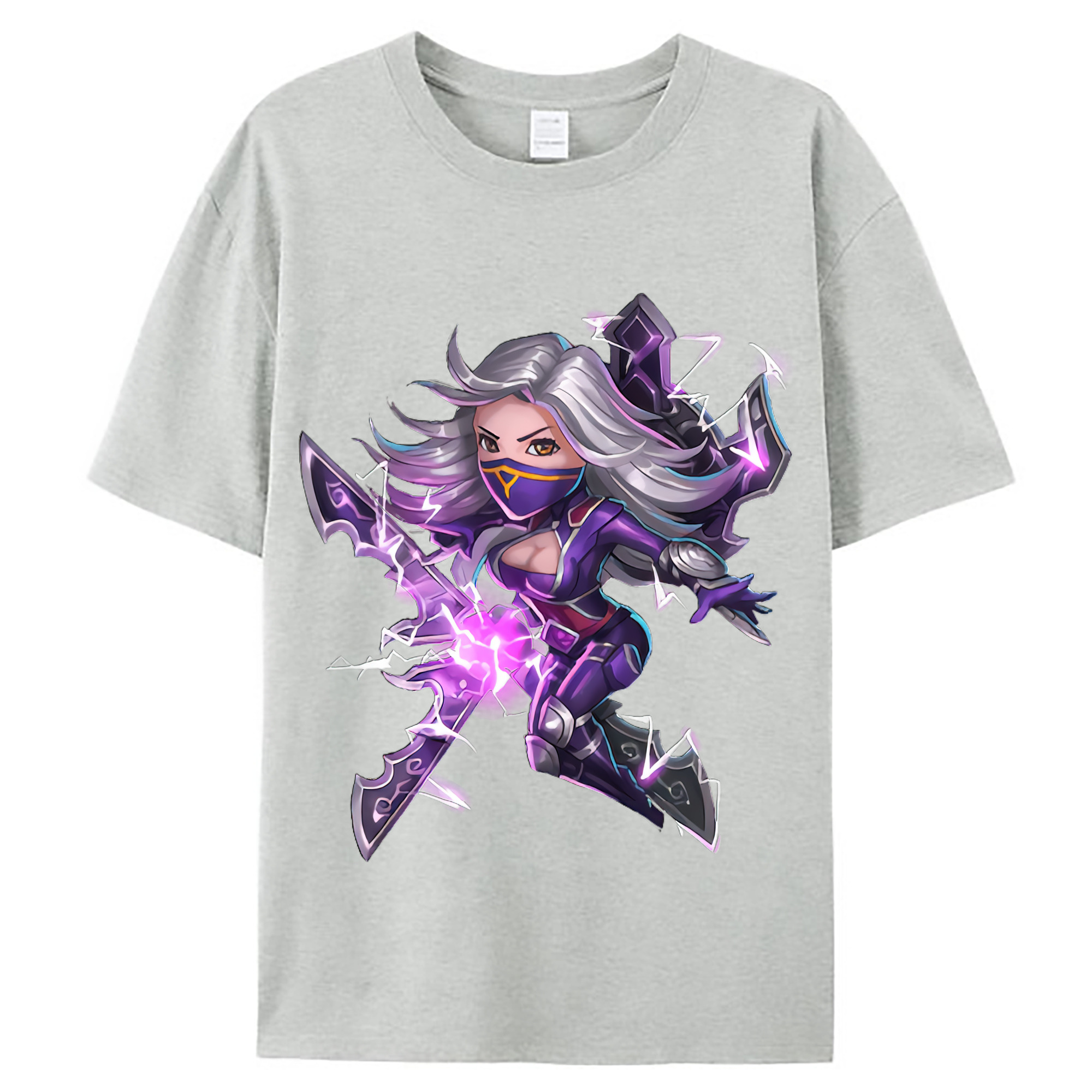 （画像用） リーグ・オブ・レジェンド League of Legends LOL レディースカジュアルプリントTシャツ（綿100％）