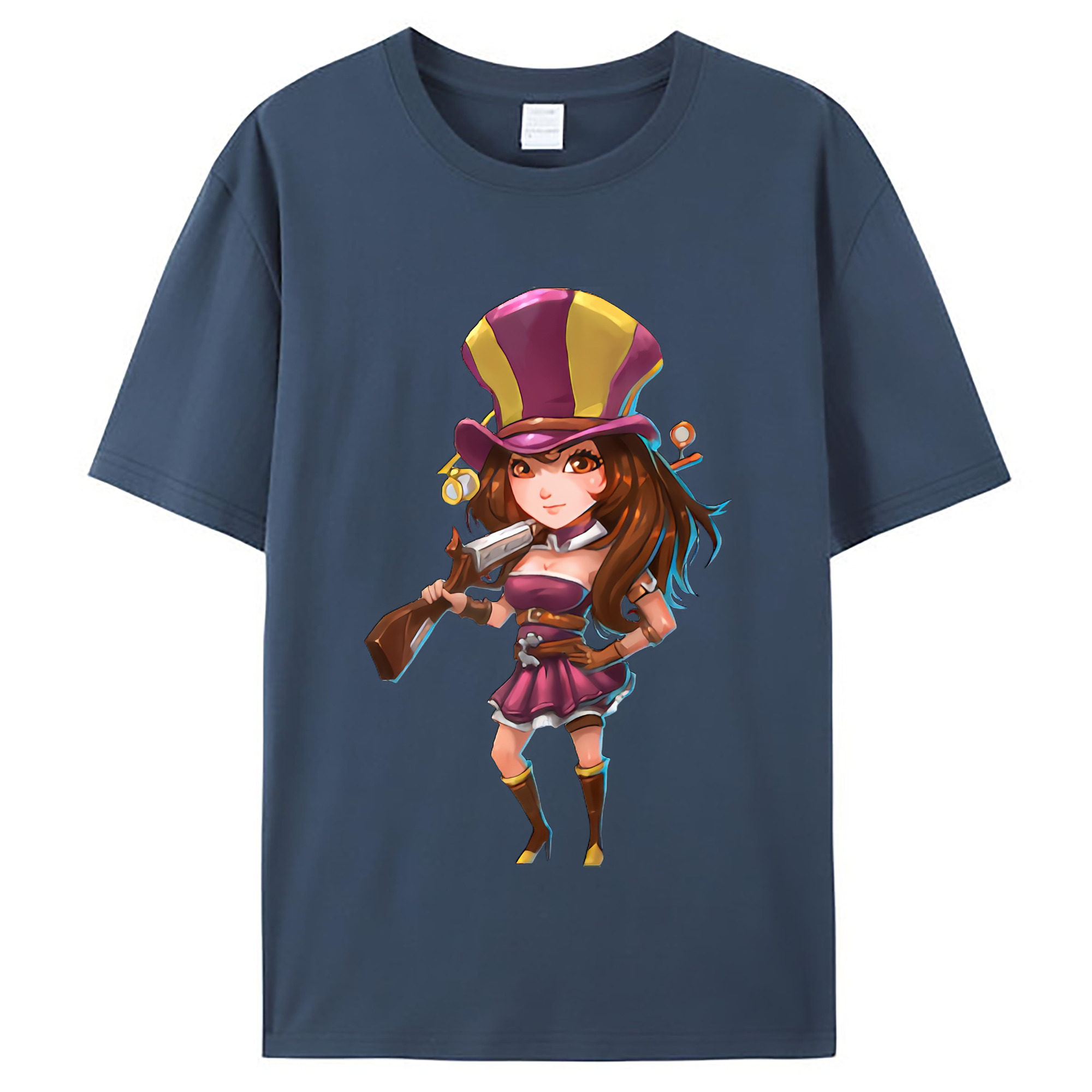 （画像用） リーグ・オブ・レジェンド League of Legends LOL レディースカジュアルプリントTシャツ（綿100％）