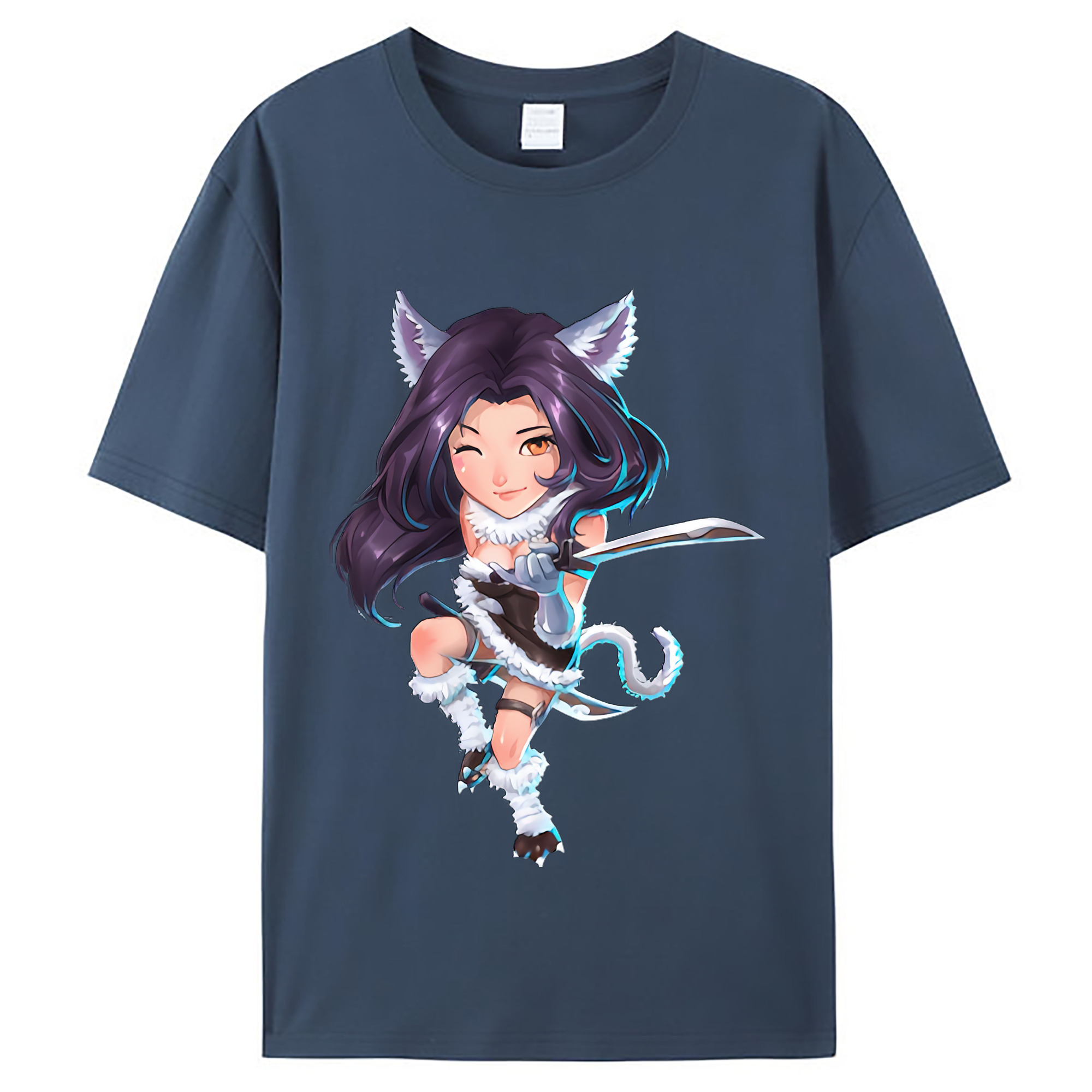 （画像用） リーグ・オブ・レジェンド League of Legends LOL レディースカジュアルプリントTシャツ（綿100％）