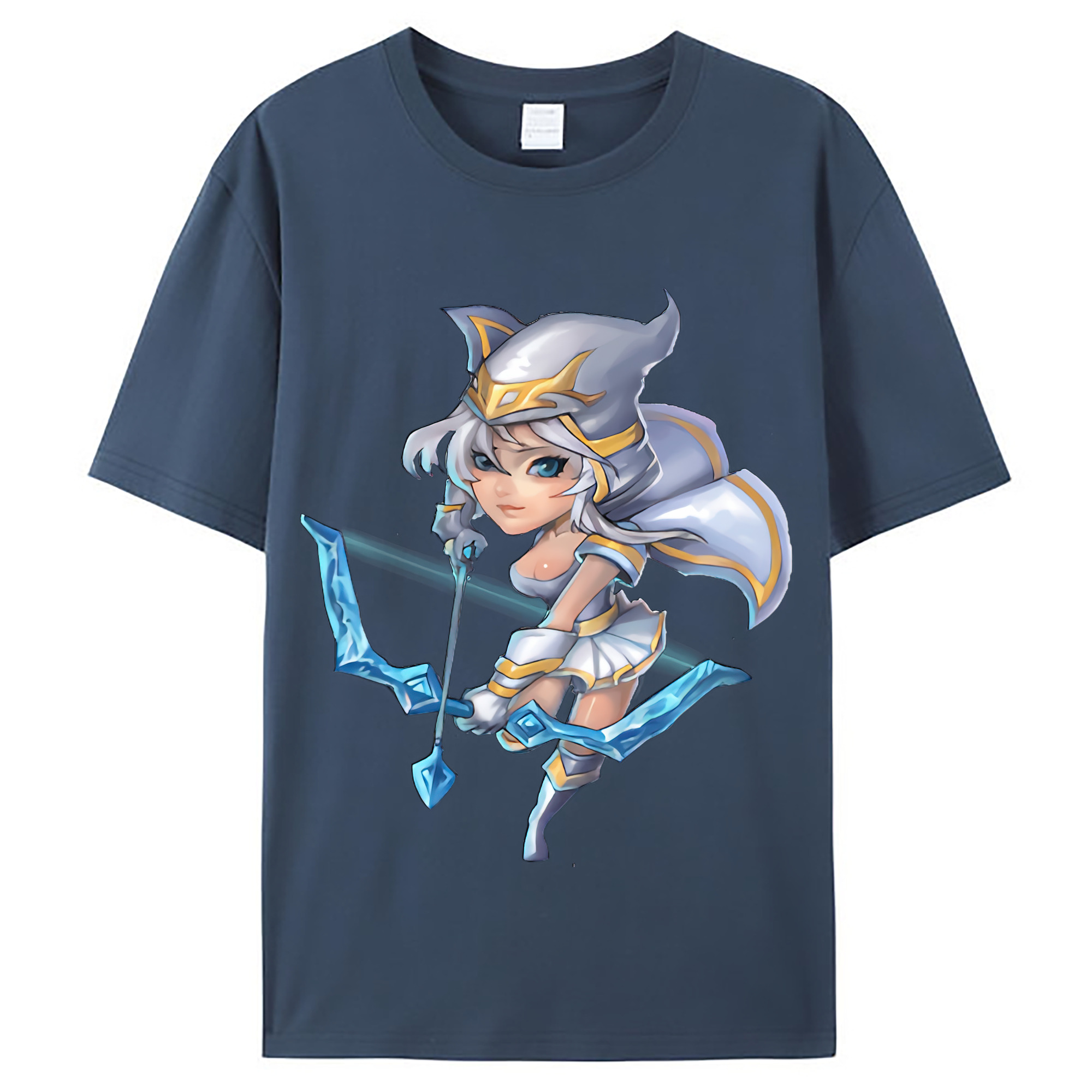 （画像用） リーグ・オブ・レジェンド League of Legends LOL レディースカジュアルプリントTシャツ（綿100％）